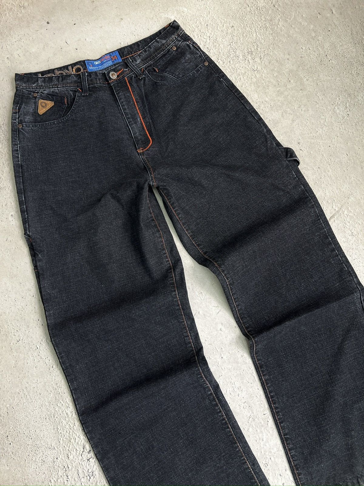 Akademiks Rare baggy fit jnco style distressed jeans y2k style Size US 34 / EU 50 - 2 Thumbnail