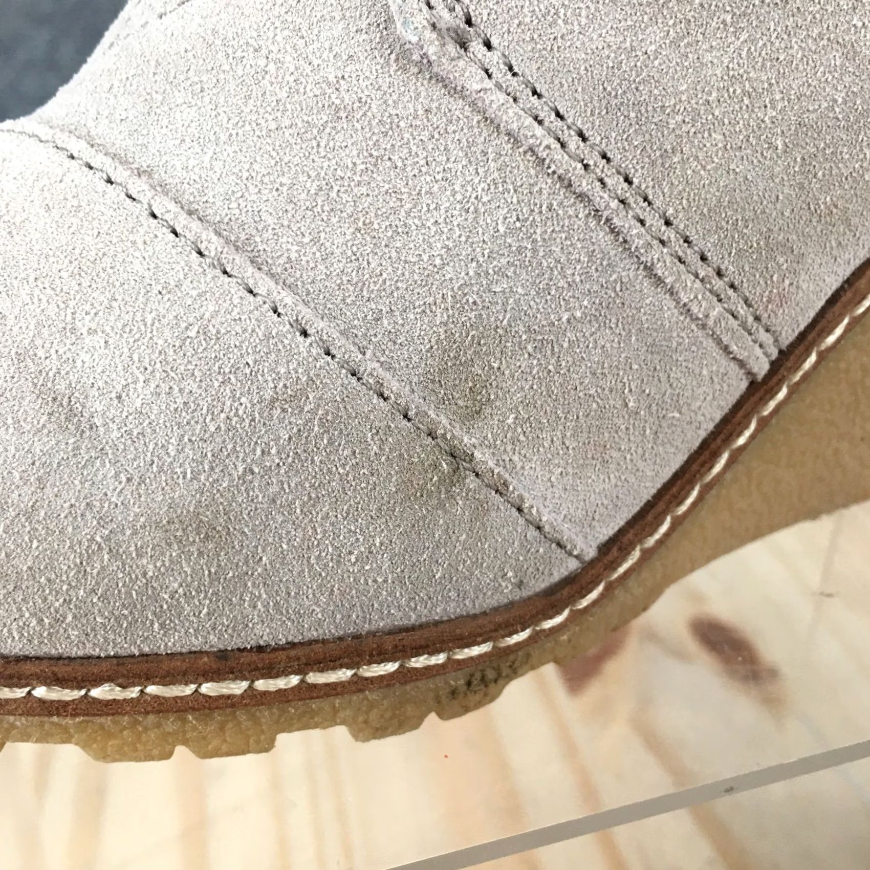 Toms TOMS Boots Womens 5.5 Desert Wedge Ankle Boot Gray Suede Leather Lace Up Casual Size US 6 / IT 36 - 5 Thumbnail