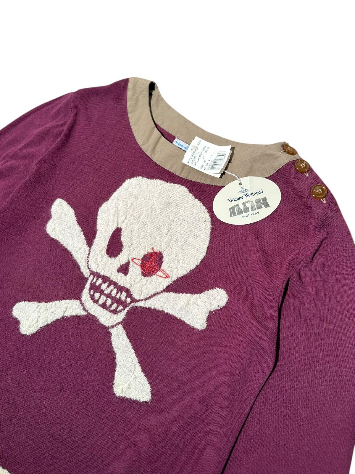 Vivienne Westwood Vivienne Westwood MAN / M.E.A.M Skull Knit – 2003 Deadstock Size US M / EU 48-50 / 2 - 3 Thumbnail