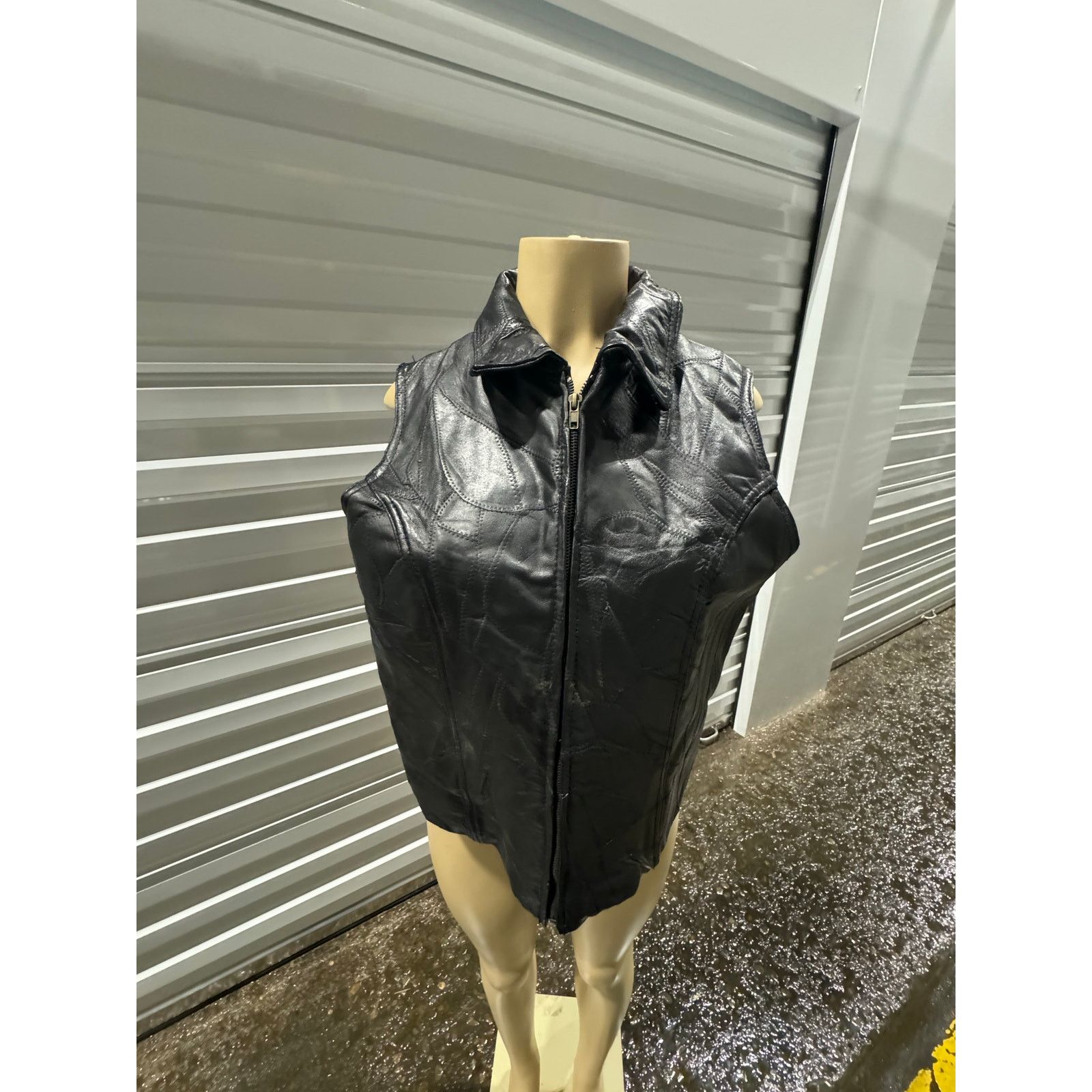 Vintage leather vest Size L / US 10 / IT 46 - 3 Thumbnail