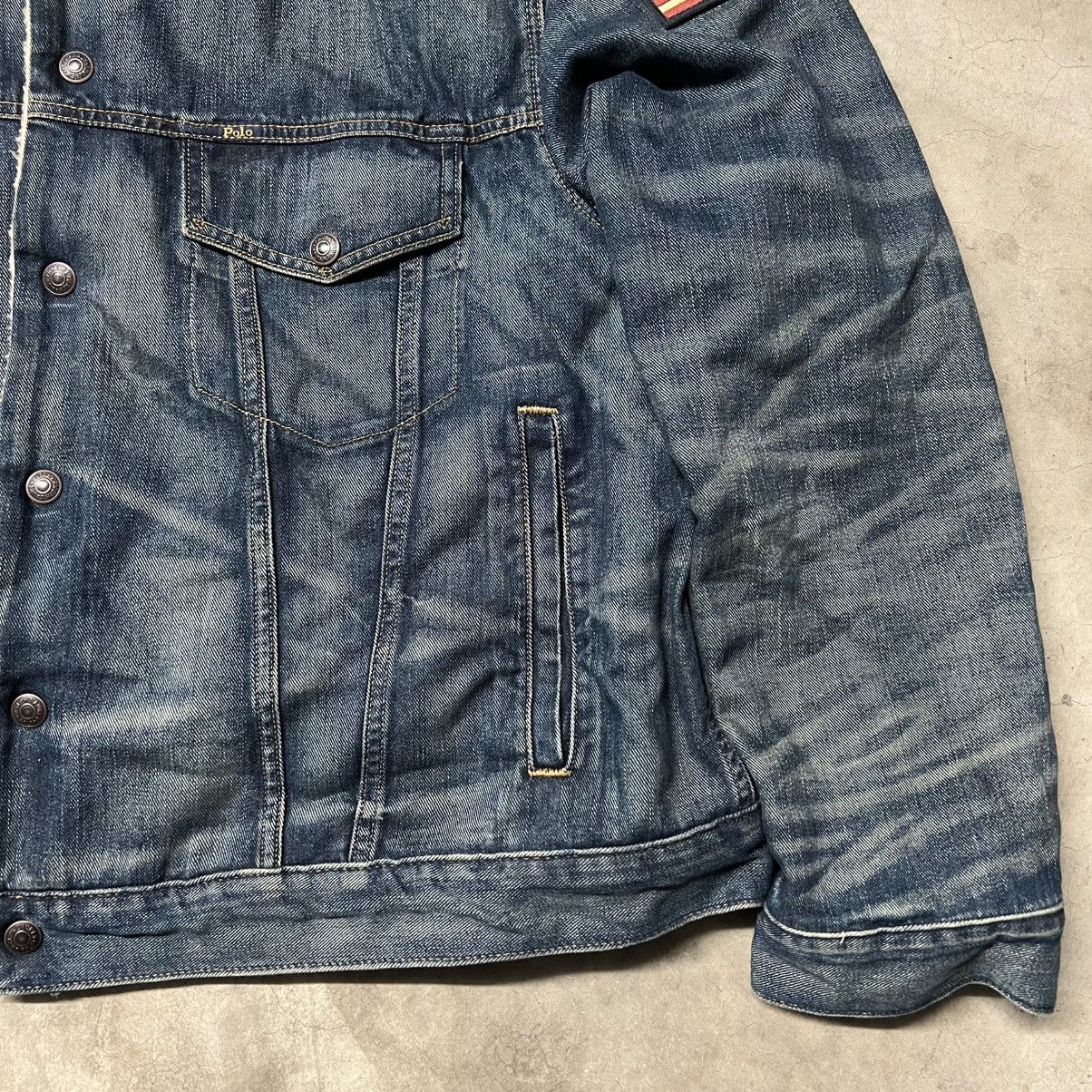Denim & Supply Ralph Lauren × Polo Ralph Lauren × RRL Ralph Lauren Vintage 2000’s Polo Denim & Supply Sherpa-Lined Denim Jacket Size US XXL / EU 58 / 5 - 7 Thumbnail