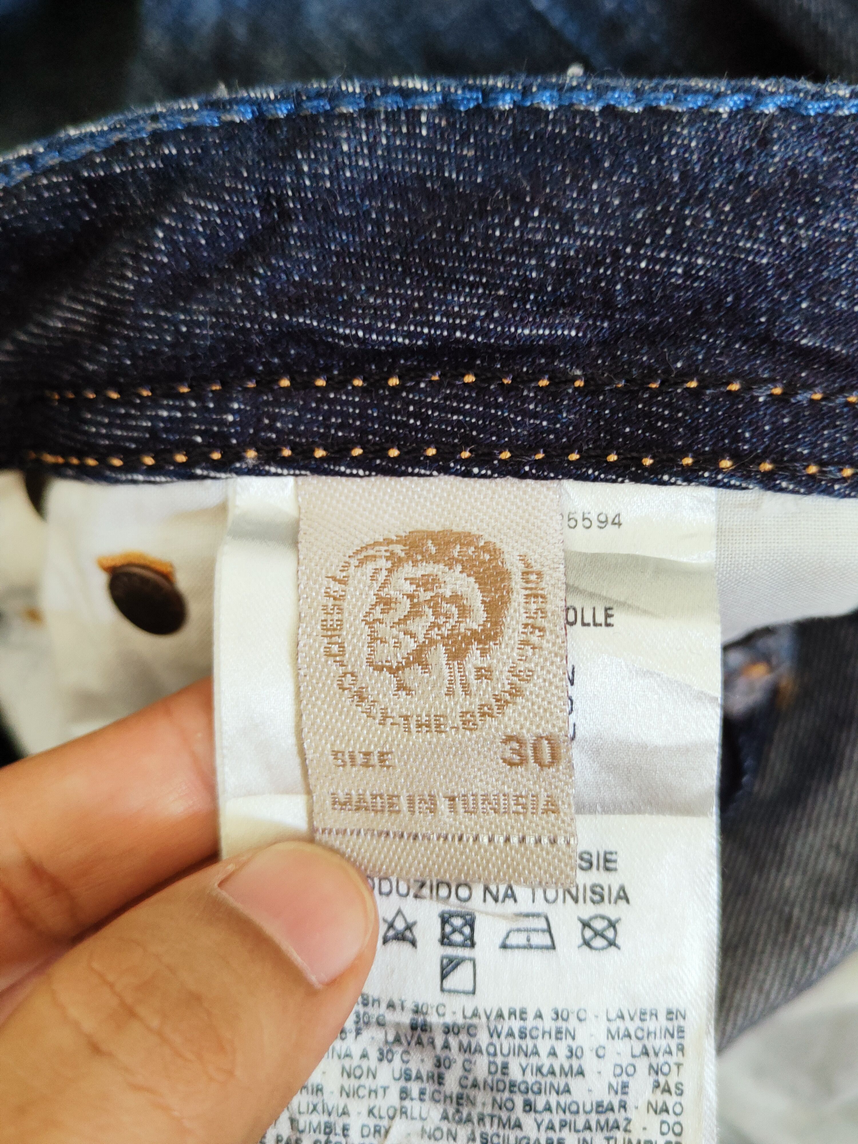 Diesel Diesel Dark Blue Distressed Ripped Jeans #S2691 Size US 31 - 18 Thumbnail
