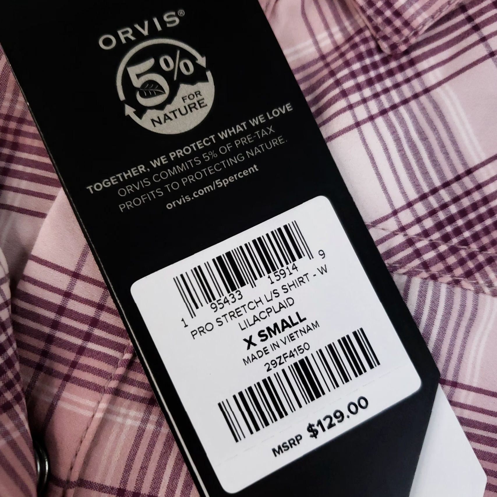 Orvis VINTAGE Orvis Women's Shirt XS Purple Plaid Long Sleeve Lightweight Casual Outdoor Size XS / US 0-2 / IT 36-38 - 6 Thumbnail