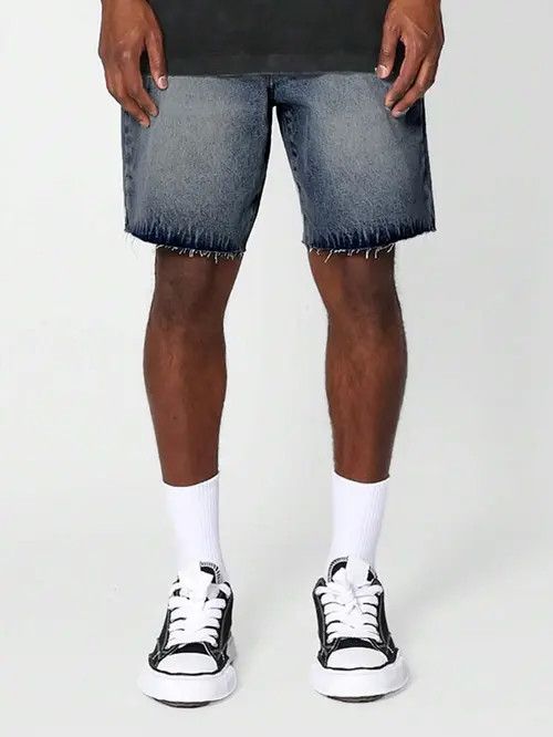 Jean Kubota x Ayumi Jeans Denim Shorts Raw Edge Distressed Size US 32 / EU 48 - 6 Thumbnail