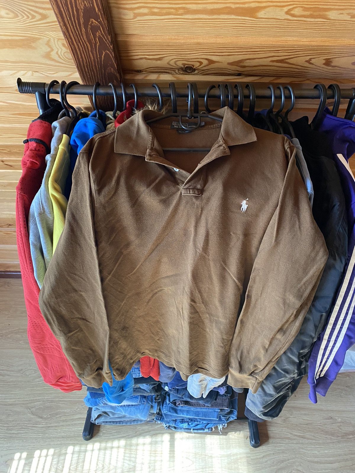 Polo Ralph Lauren Vintage Brown Polo Ralph Lauren Regby Polo Shirt Size L Y2k Size US L / EU 52-54 / 3 - 2 Thumbnail