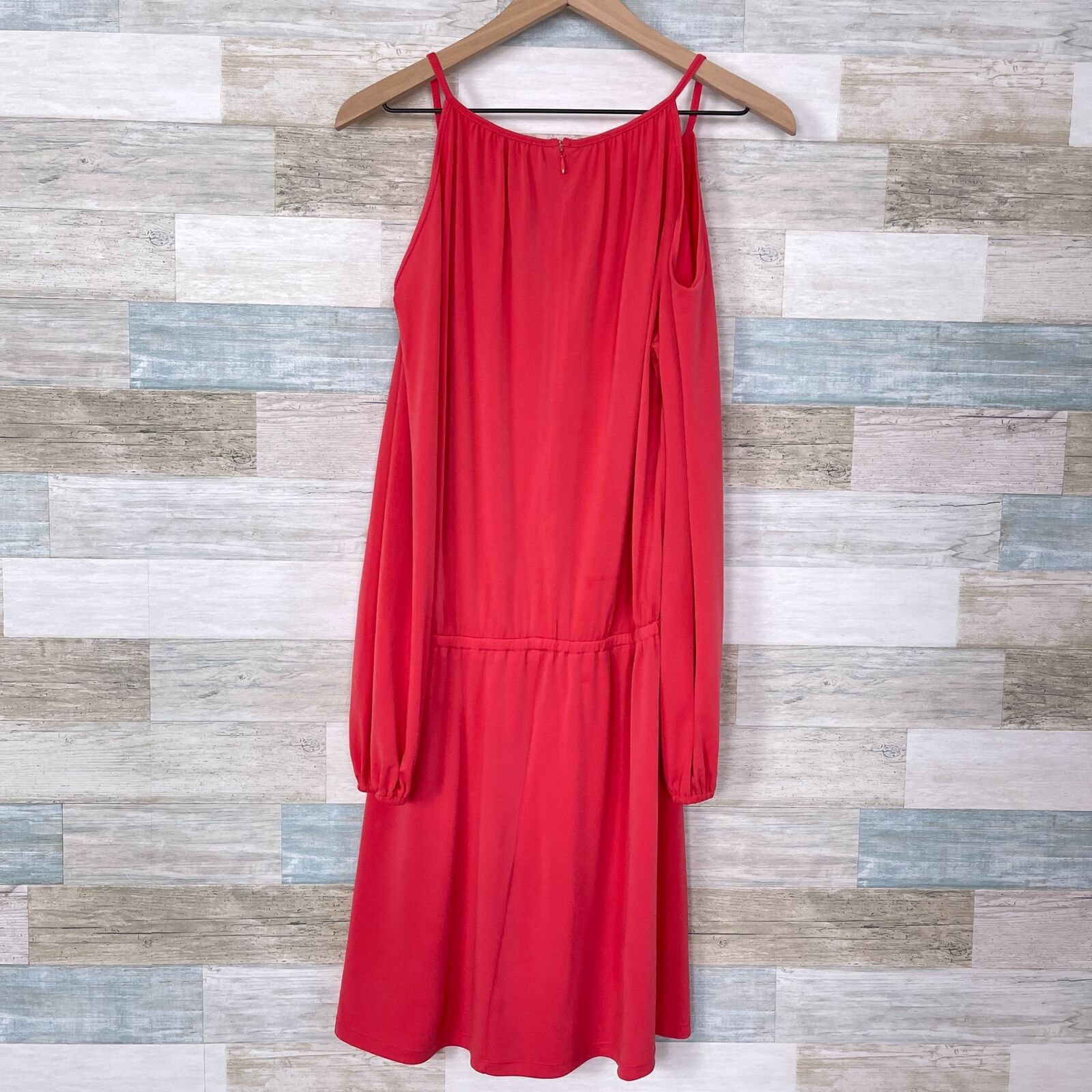 Michael Kors Michael Kors Cold Shoulder Blouson Dress Coral Pink Small Size S / US 4 / IT 40 - 4 Thumbnail