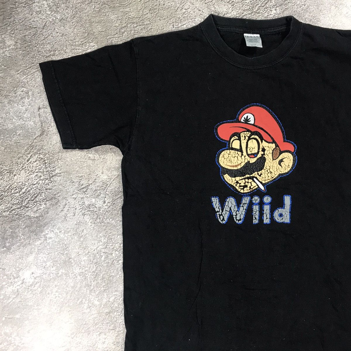 Vintage Vintage Y2K Graphic Tee Mario Weed Smoking Streetwear Slim M Size US M / EU 48-50 / 2 - 3 Thumbnail
