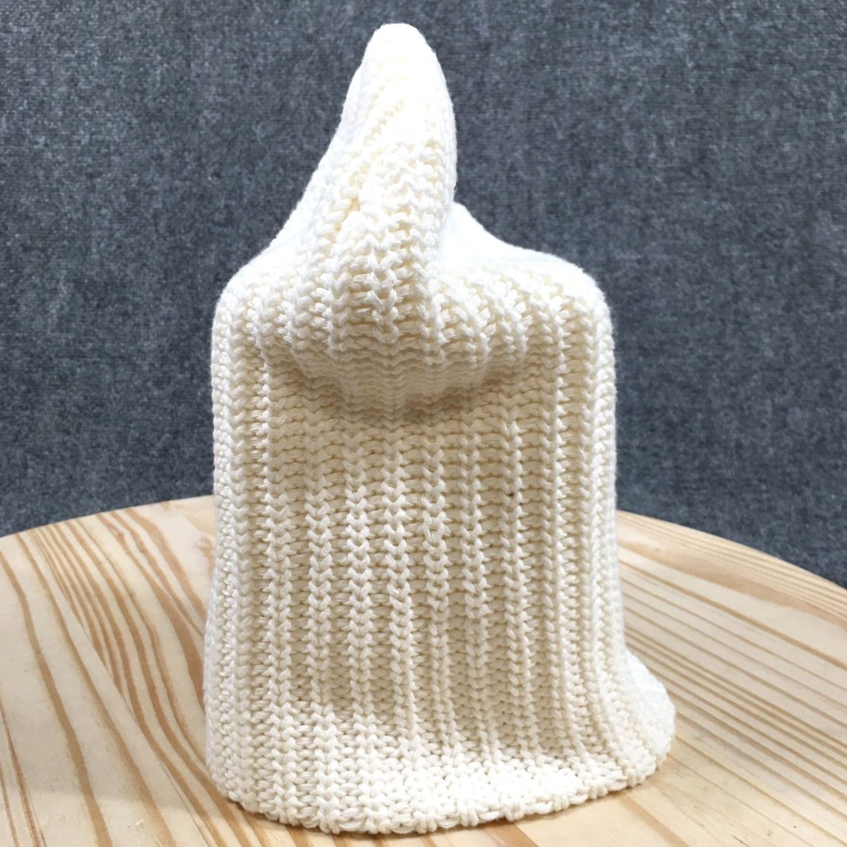 Vintage Love Your Melon Beanie Hat Womens White OS Adjustable Knitted Cotton Winter Size ONE SIZE - 5 Thumbnail