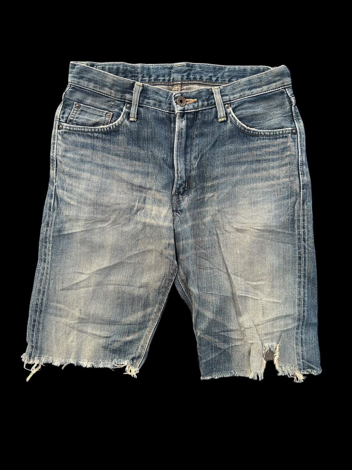 Japanese Brand × Kapital × Vintage Rusty Edwin Selvedge Distressed Short Denim jeans Size US 31 - 1 Thumbnail