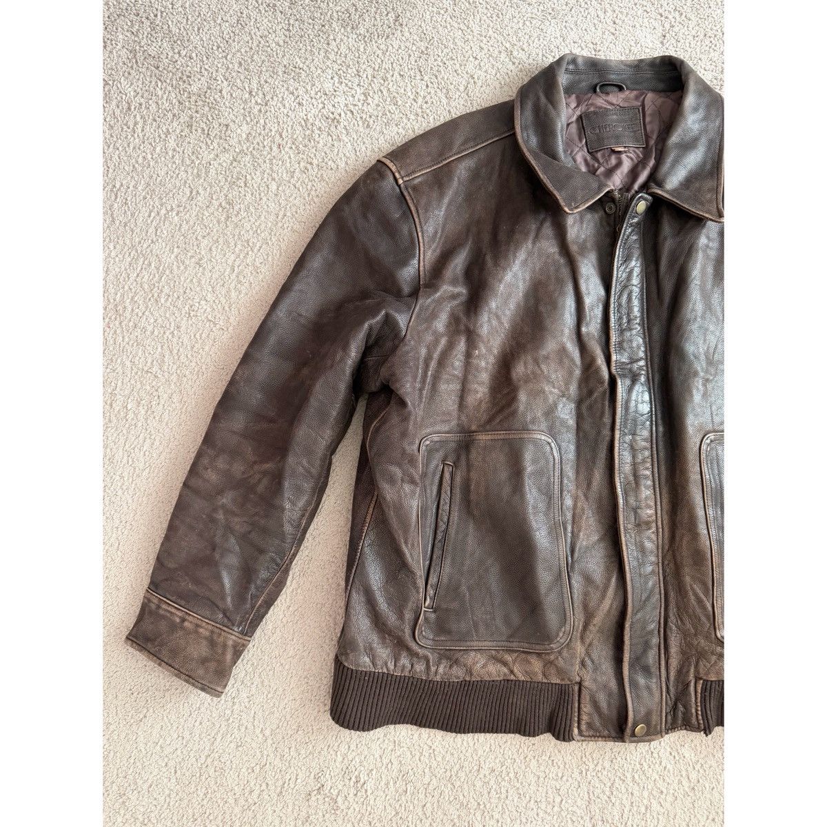 Cherokee VINTAGE CHEROKEE BROWN LEATHER BOMBER JACKET Size US XXL / EU 58 / 5 - 8 Thumbnail