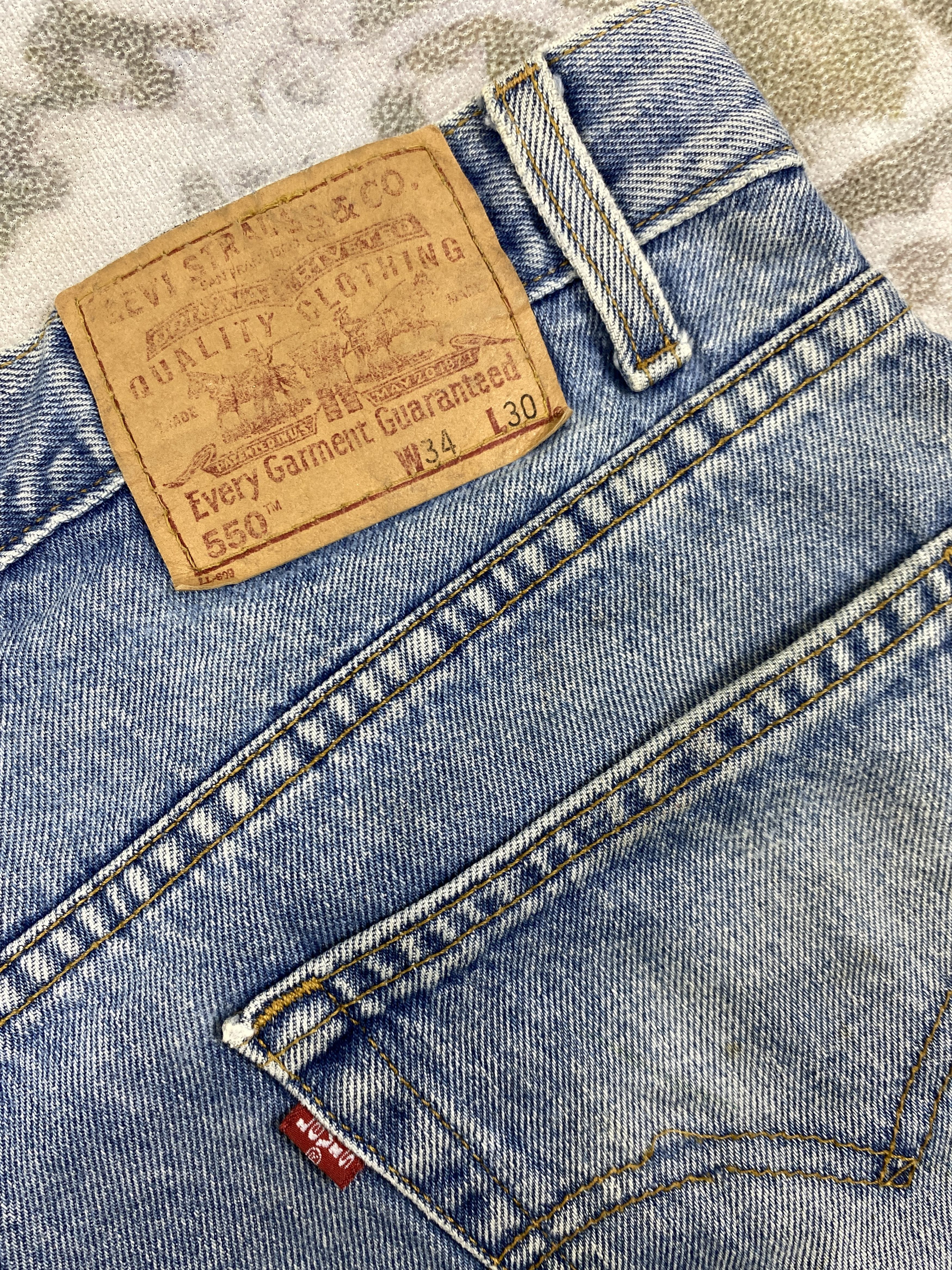 Levi's Dirty Blue Vintage Levi's 550 Relaxed Fit Denim 33x30 -JN636 Size US 33 - 11 Thumbnail