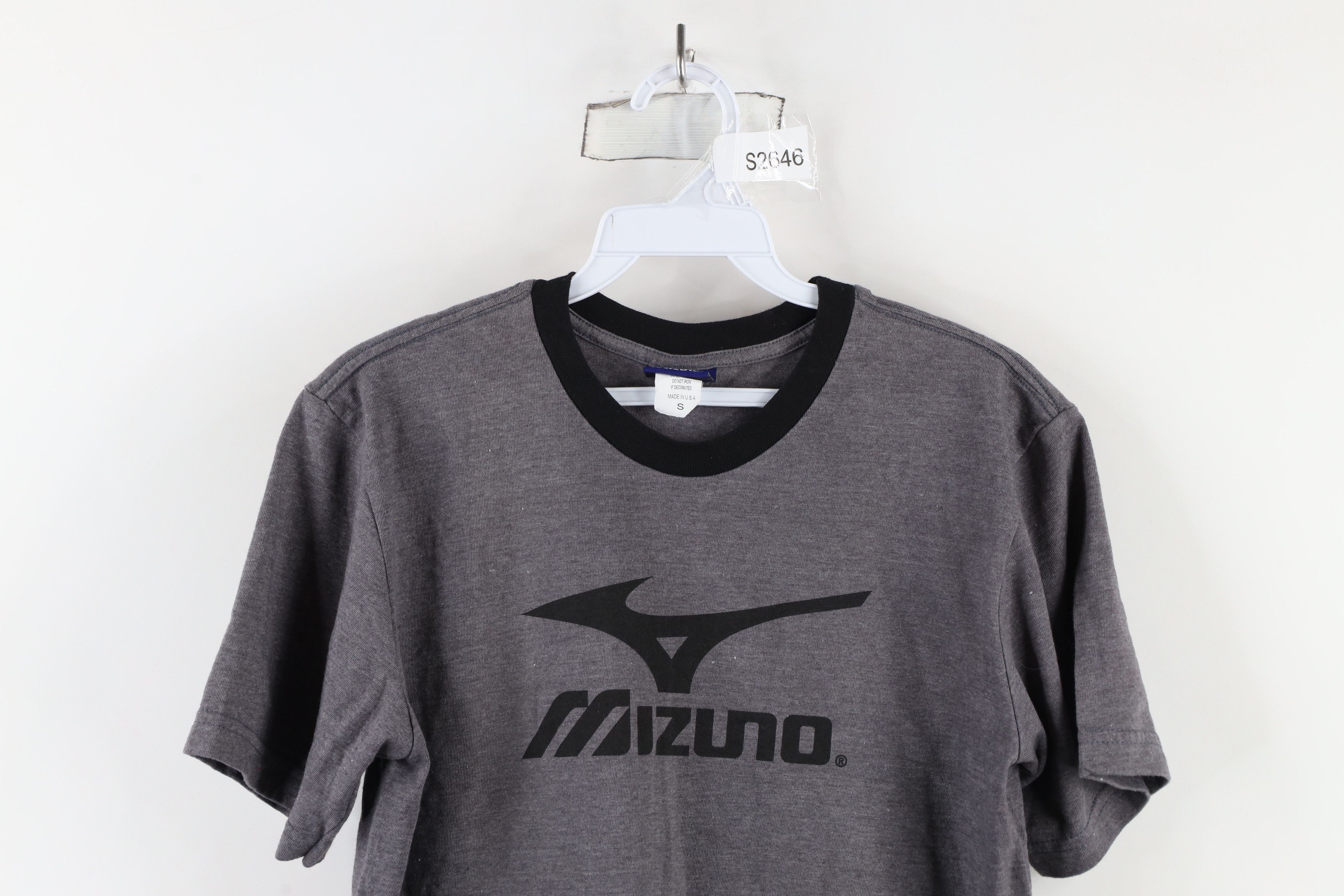 Mizuno × Vintage Vintage 90s Mizuno Big Logo Short Sleeve T-Shirt Gray USA Size US S / EU 44-46 / 1 - 2 Thumbnail