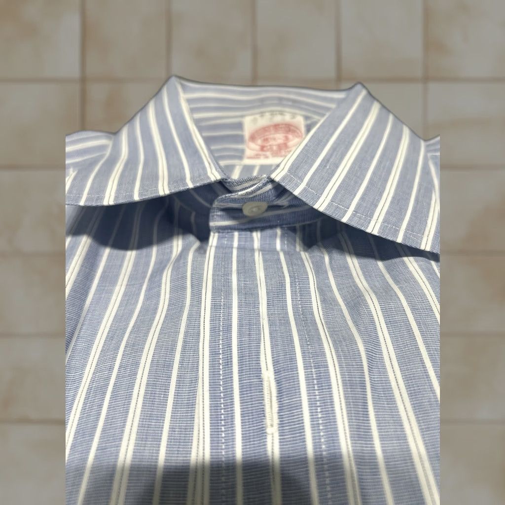 Brooks Brothers VINTAGE Brooks Brothers Shirt Mens Collared Button-Up 100% Cotton White Red 16 1/2-36 Long Sleeve XS? Size US L / EU 52-54 / 3 - 1 Thumbnail