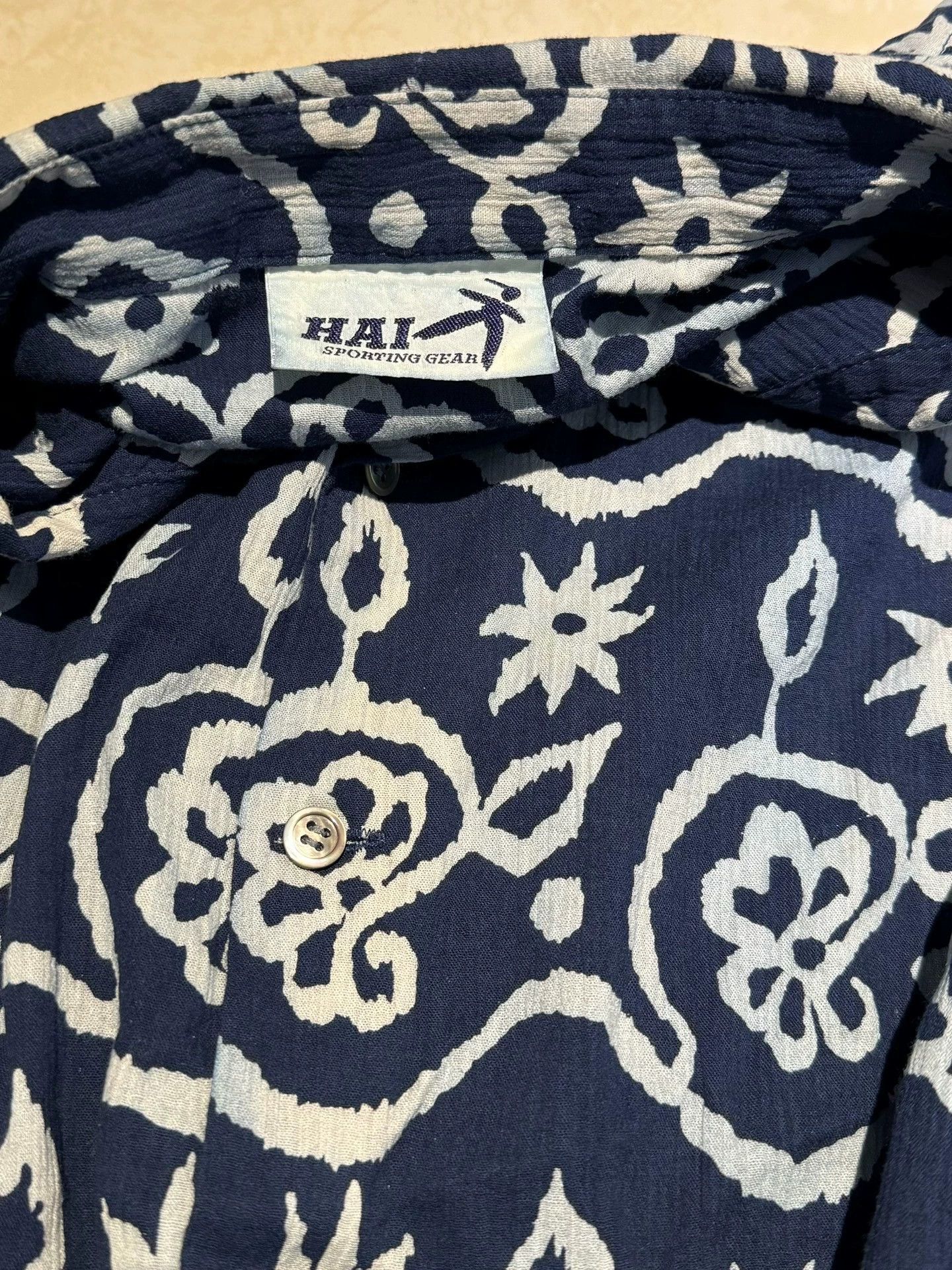 Issey Miyake Issey Miyake HAI 90s Hawaiian Shirt Navy Blue Tie-Dye M Size US M / EU 48-50 / 2 - 2 Thumbnail