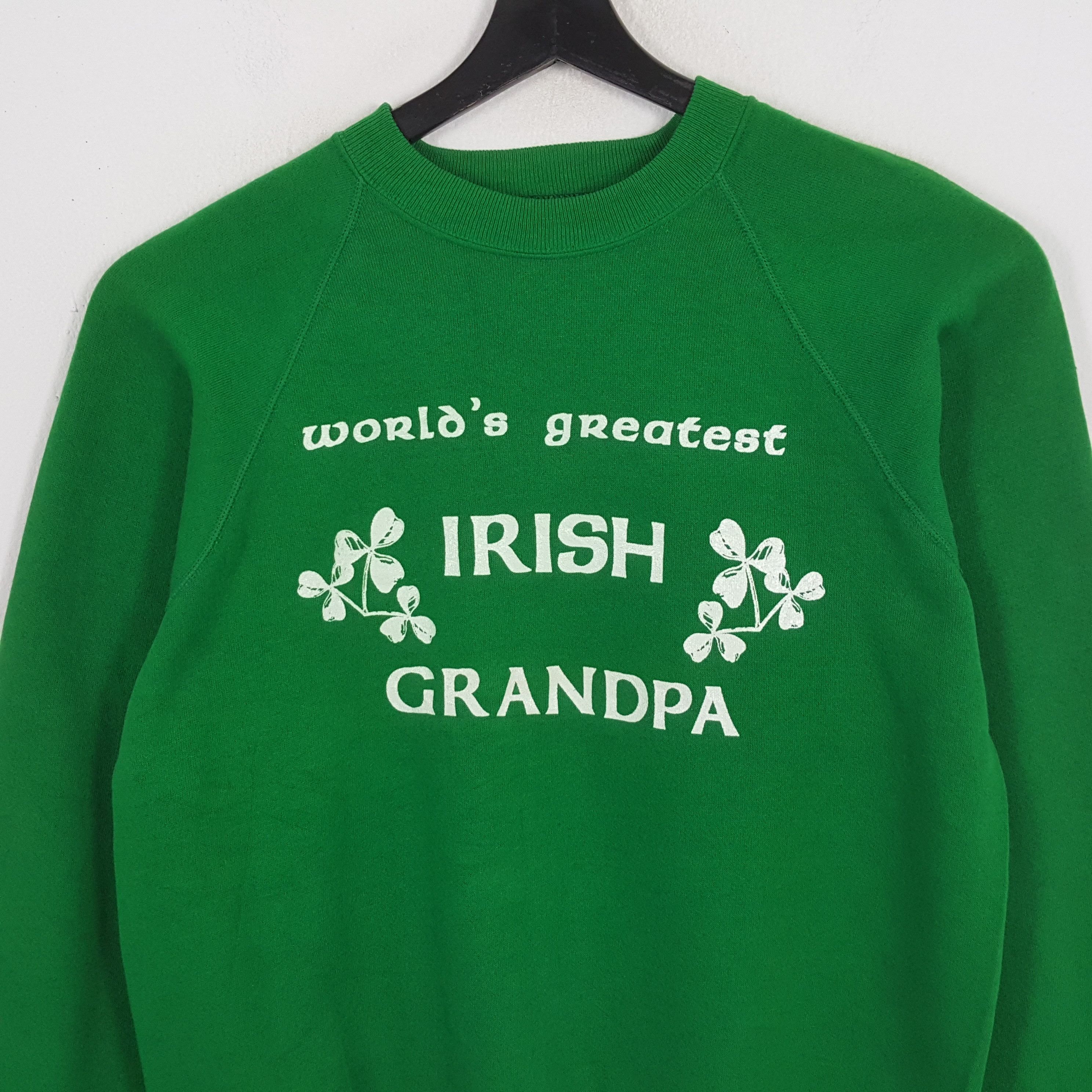 Vintage IRISH GRANDPA Vintage Sweatshirt Size US M / EU 48-50 / 2 - 2 Thumbnail