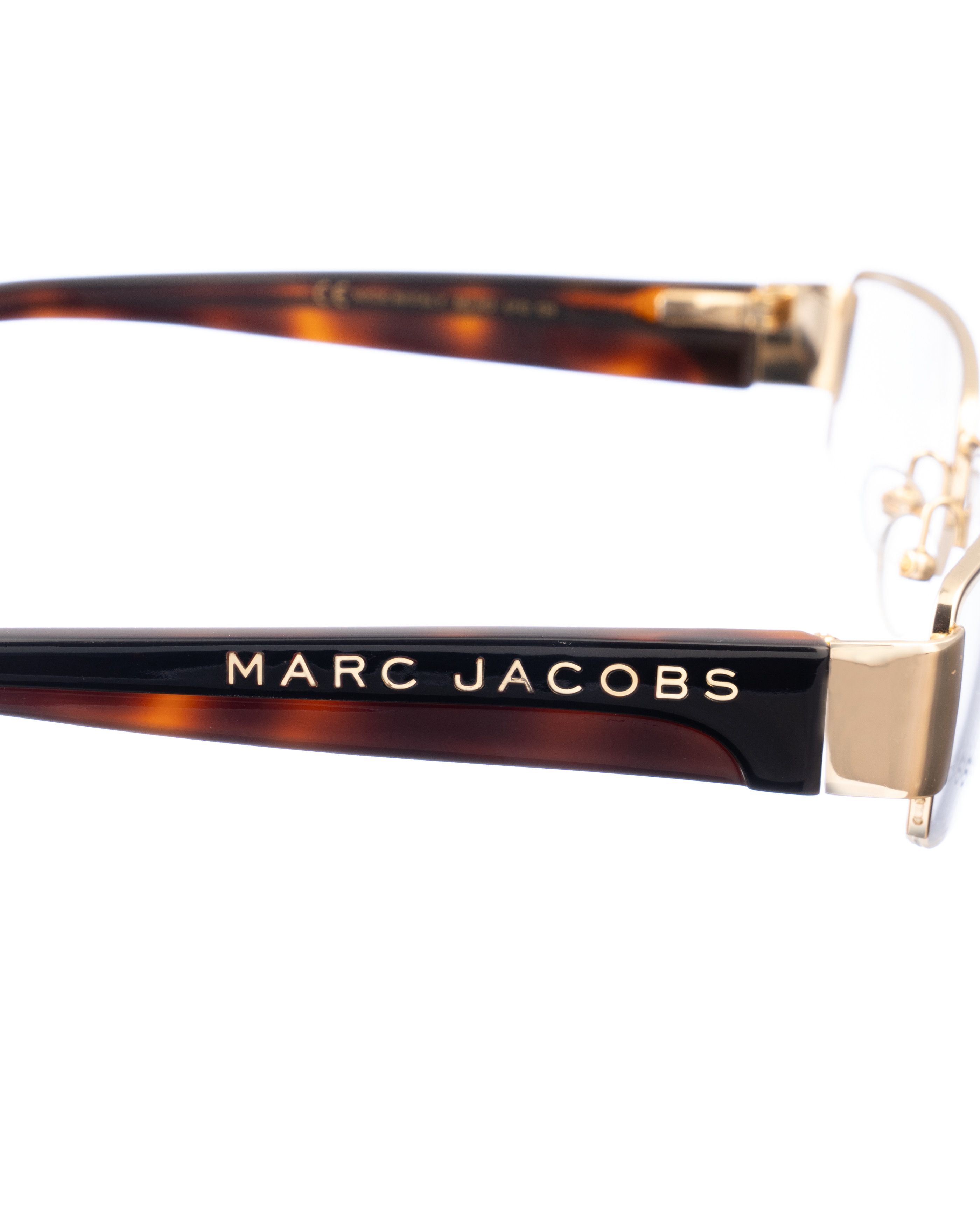 Marc Jacobs Marc Jacobs 00s Gold & Brown Rectangular Glasses Size ONE SIZE - 3 Thumbnail