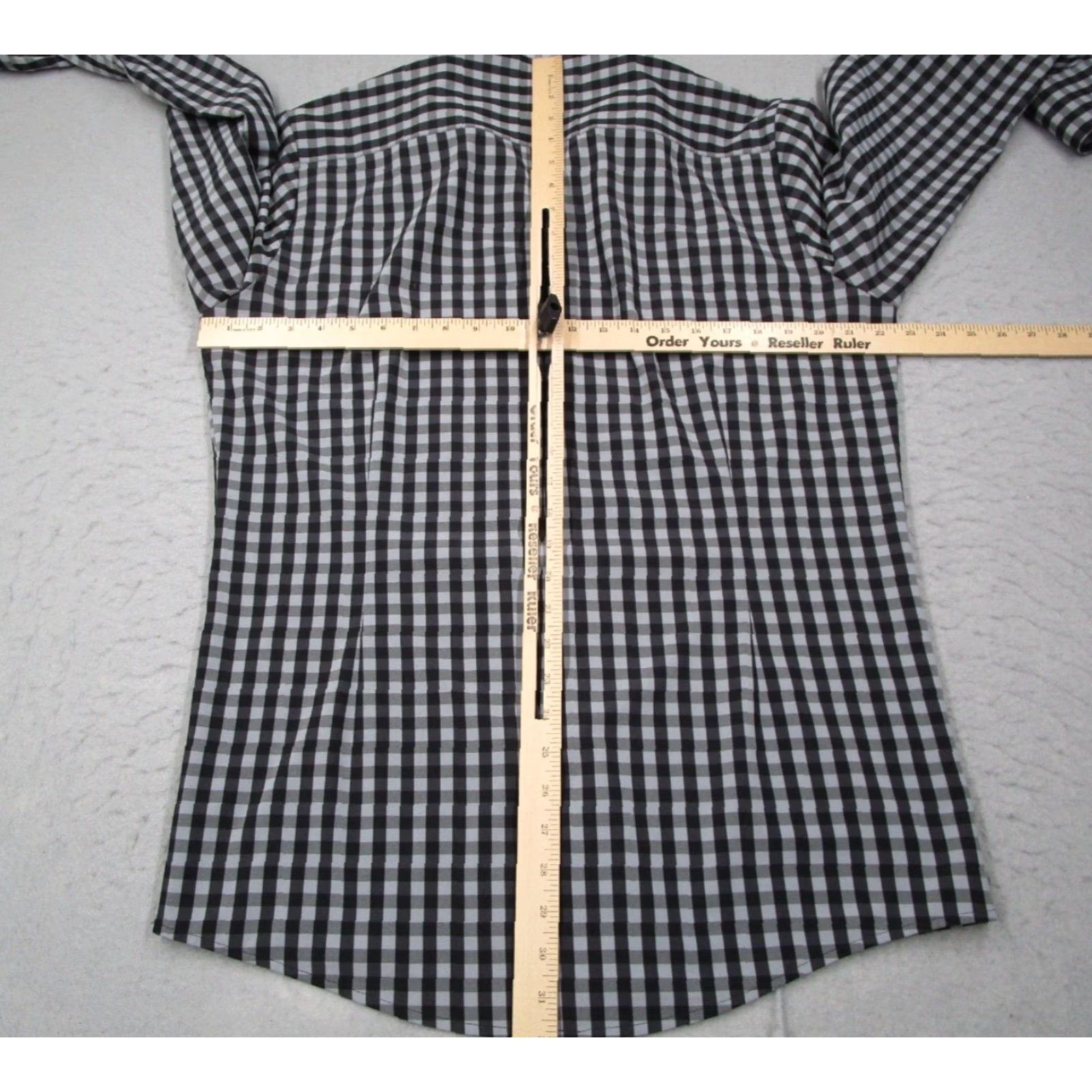 Mizzen+Main Mizzen+Main Shirt Mens M Trim Fit Gray Check Long Sleeve Button Up College? City Preppy Workwear Size US M / EU 48-50 / 2 - 5 Thumbnail