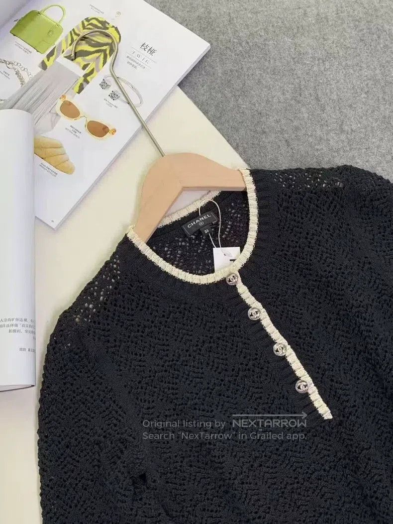 Other Chanel Hollow-out colour-block knitted long sleeves Size XS / US 0-2 / IT 36-38 - 2 Thumbnail