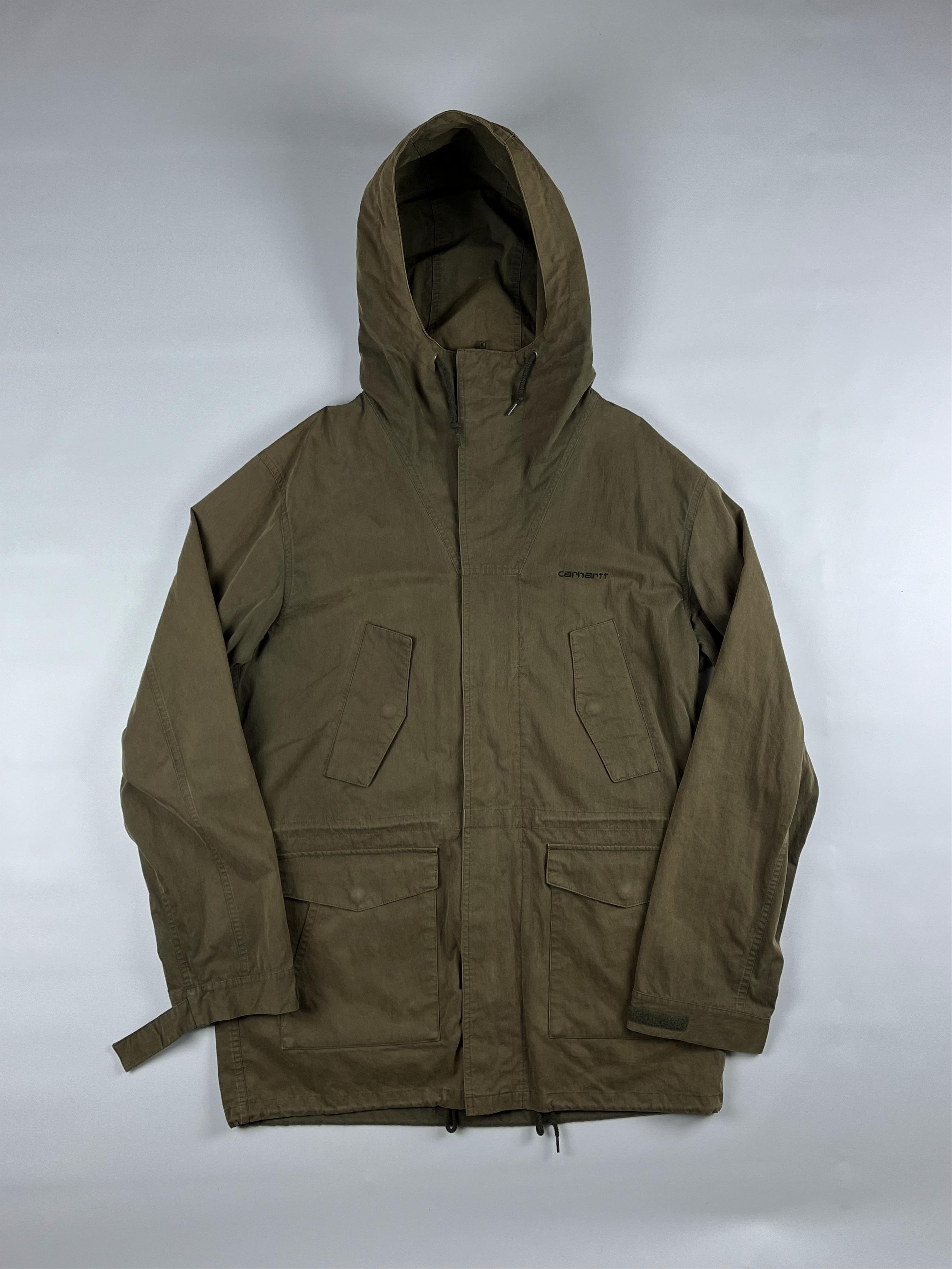 Carhartt × Vintage Carhartt Vintage Olive Green Hooded Parkas Size US L / EU 52-54 / 3 - 1 Thumbnail