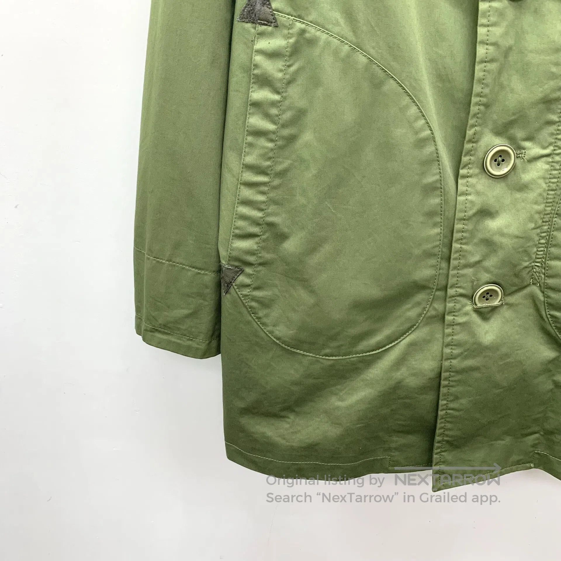 Other Oil Cake Military Green Cotton Hooded Drawstring Single-Br Size US M / EU 48-50 / 2 - 4 Thumbnail