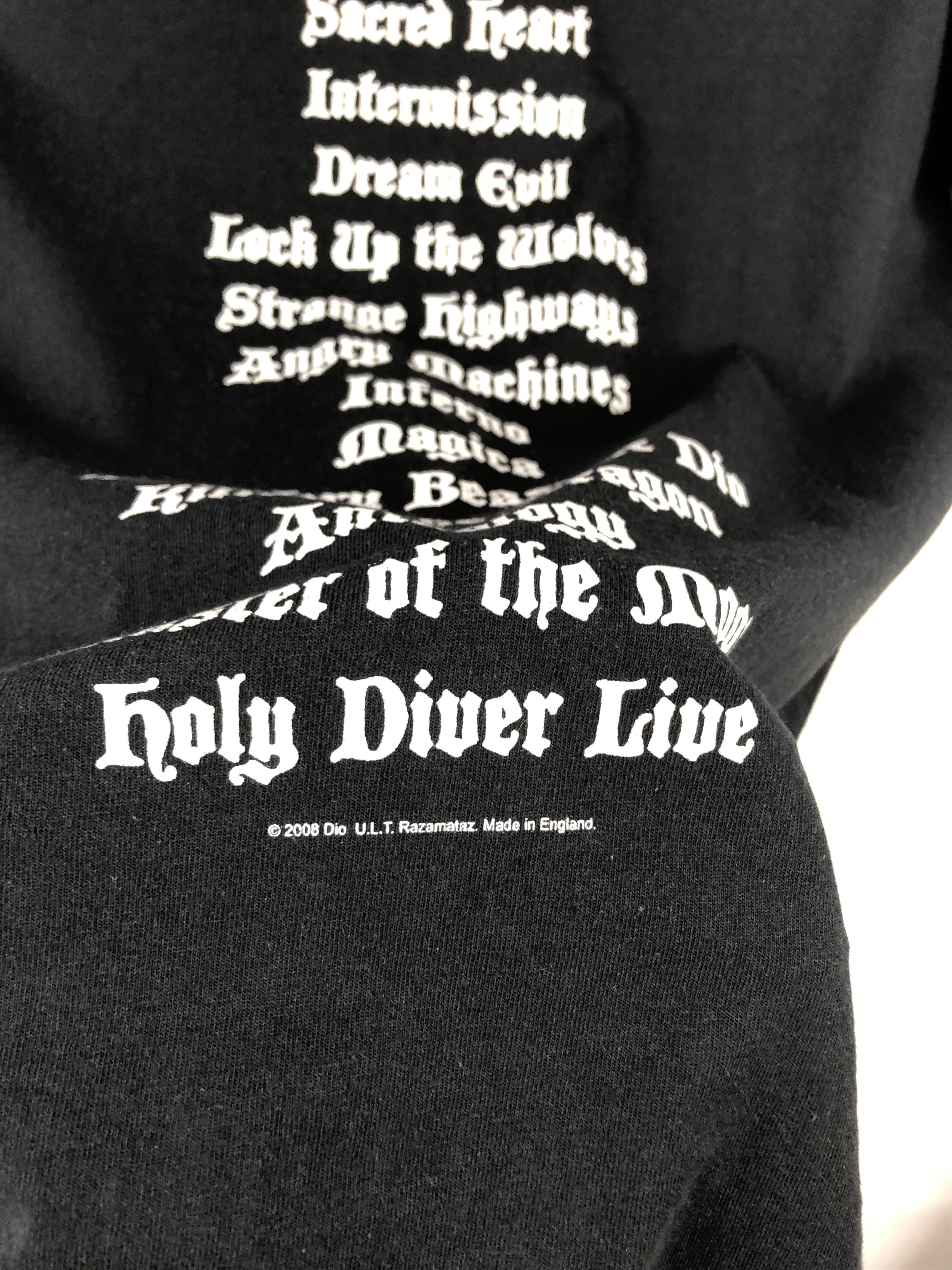 Band Tees Vintage Dio Tour Shirt Band Tee Over Print Black Mens Metal Size US M / EU 48-50 / 2 - 10 Thumbnail