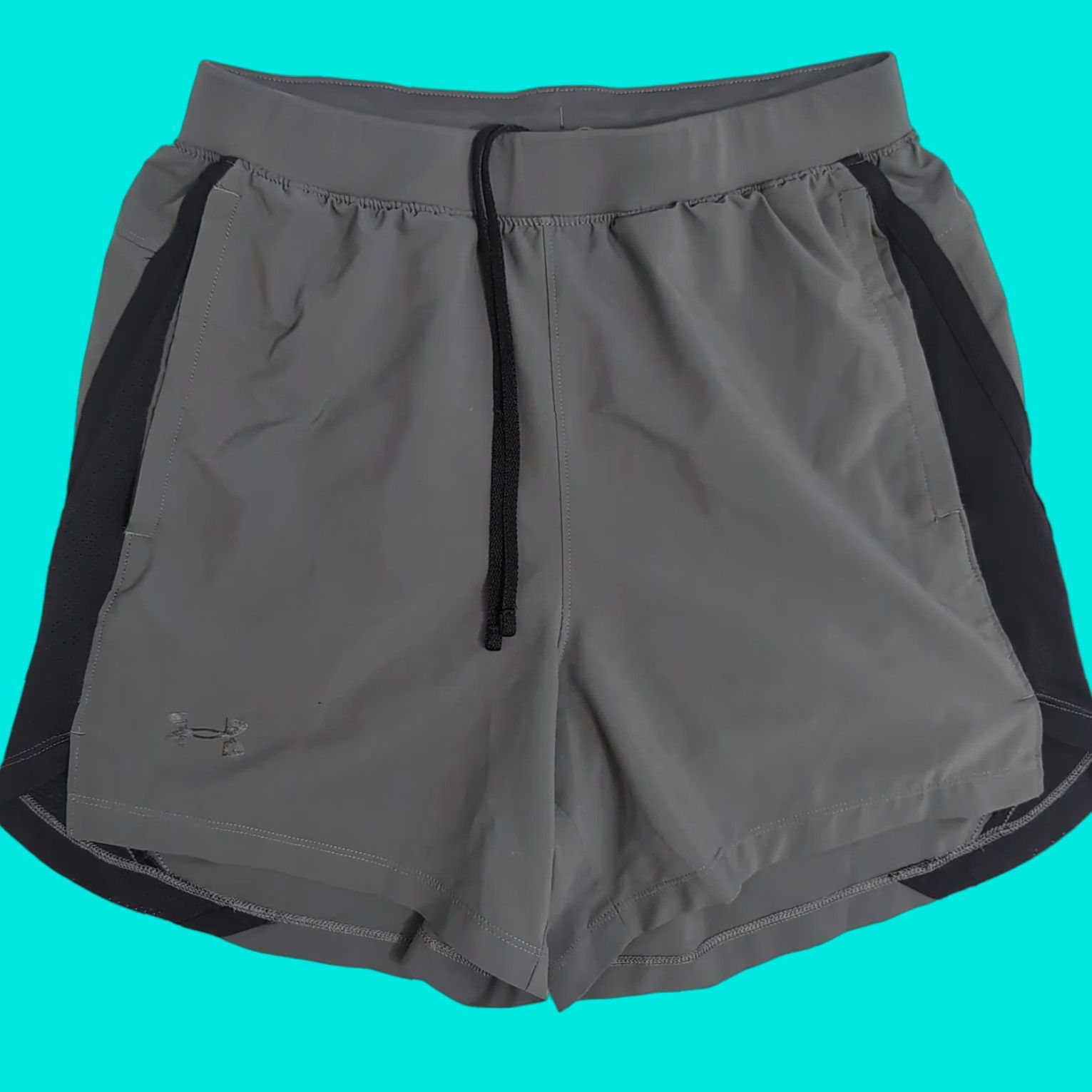 Under Armour VINTAGE? Under Armour Men's UA Launch Run 4" Shorts Large Black Gray 26"x4" Size US 26 / EU 42 - 1 Thumbnail