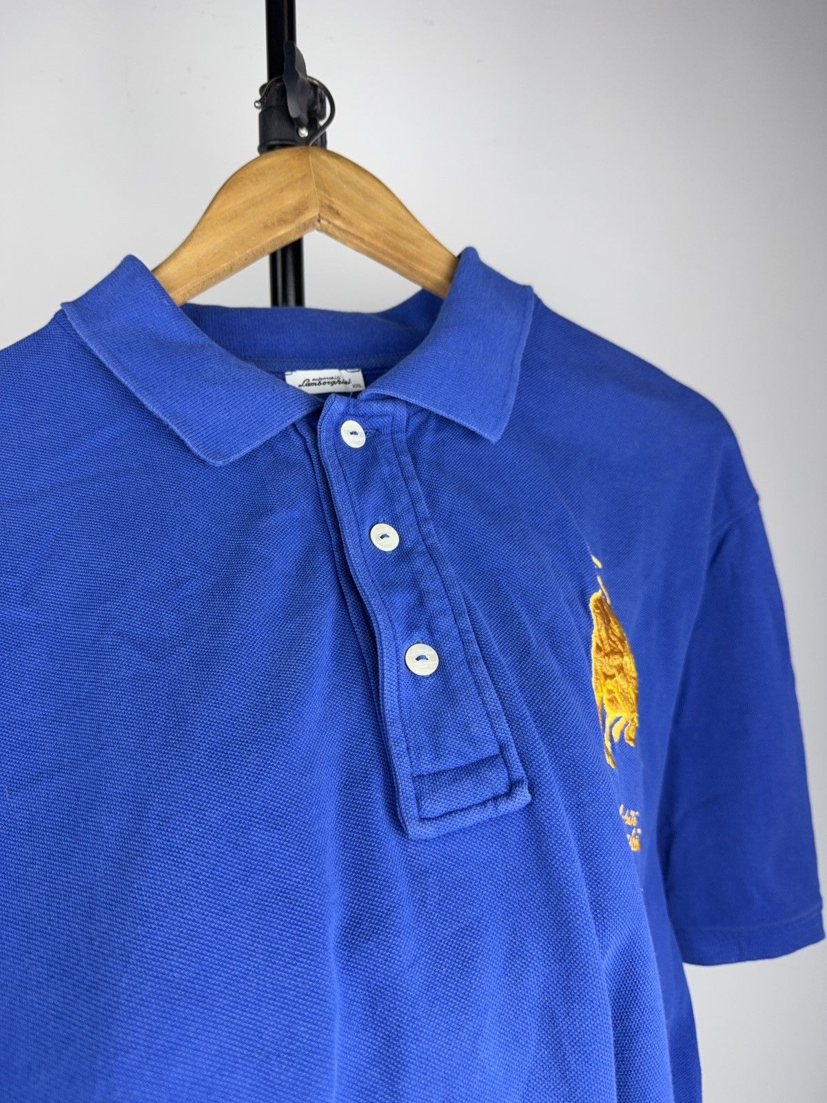 Lamborghini Luxury Automobili Lamborghini Bull Logo Polo Shirt Blue XXL Size US XXL / EU 58 / 5 - 9 Thumbnail