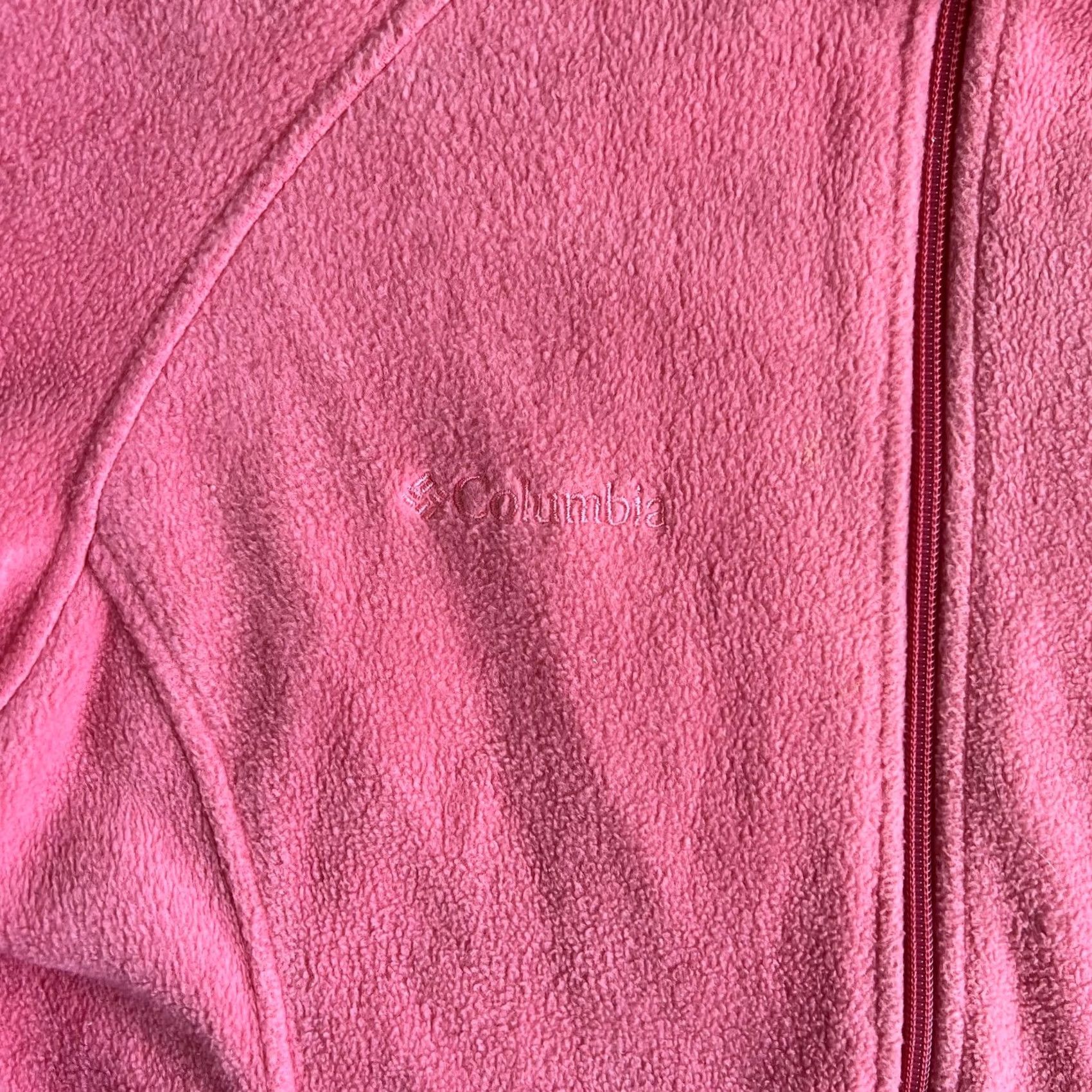 Pinko Columbia Fleece Jacket Womens Small Pink Full Zip Pockets Outdoor Size S / US 4 / IT 40 - 2 Thumbnail