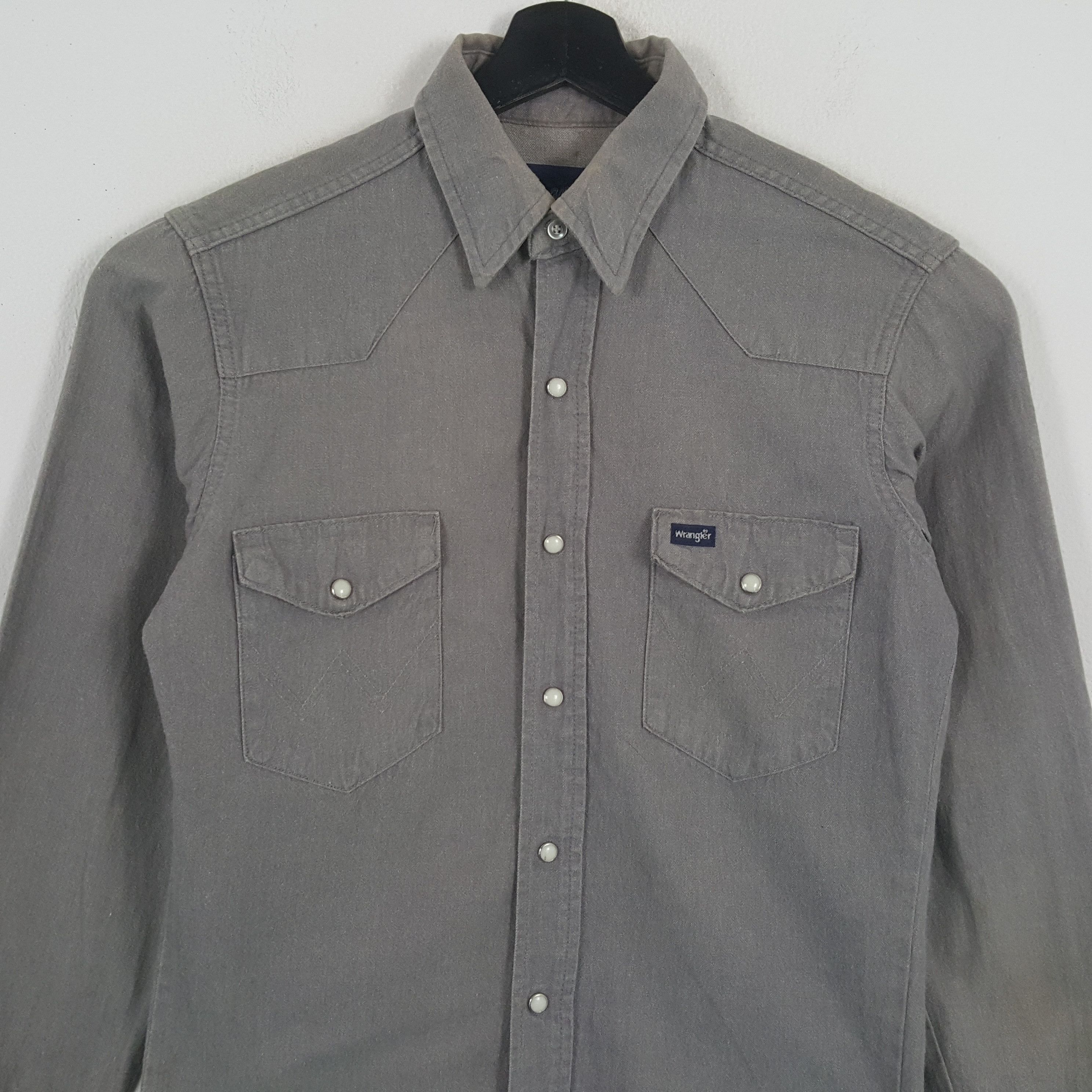 Vintage × Wrangler WRANGLER Casual Style Double Pocket Design Shirt Size US S / EU 44-46 / 1 - 2 Thumbnail