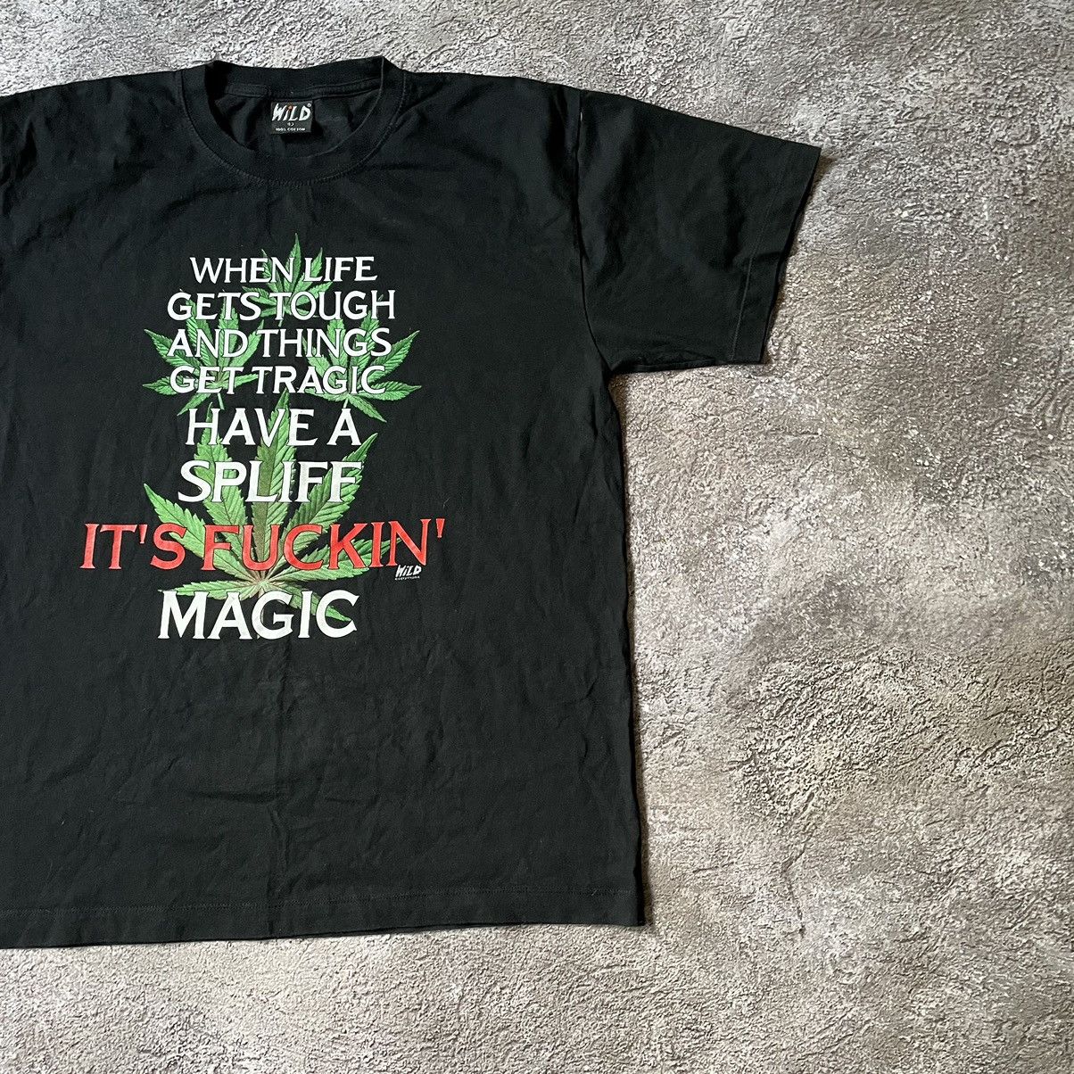 Gildan Vintage Y2K ADULT “ SMOKE FUCKING WEED DRUGS “ FUNNY TEE Size US L / EU 52-54 / 3 - 3 Thumbnail