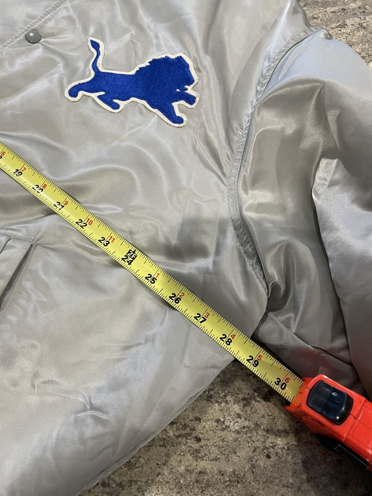 Starter Rare Vintage 80s Detroit Lions Stater Satin Jacket Size US XXL / EU 58 / 5 - 8 Thumbnail