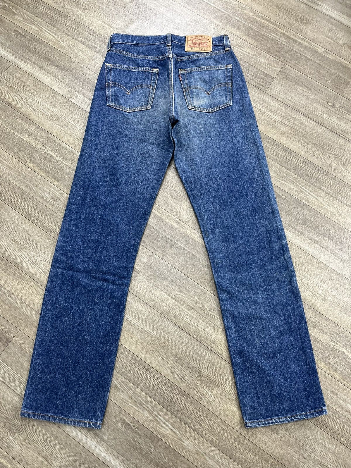 Levi's Vintage Clothing 🇺🇸1990s Vintage Levis 501 29x32 Straight Leg Blue Jeans Size US 29 - 18 Thumbnail