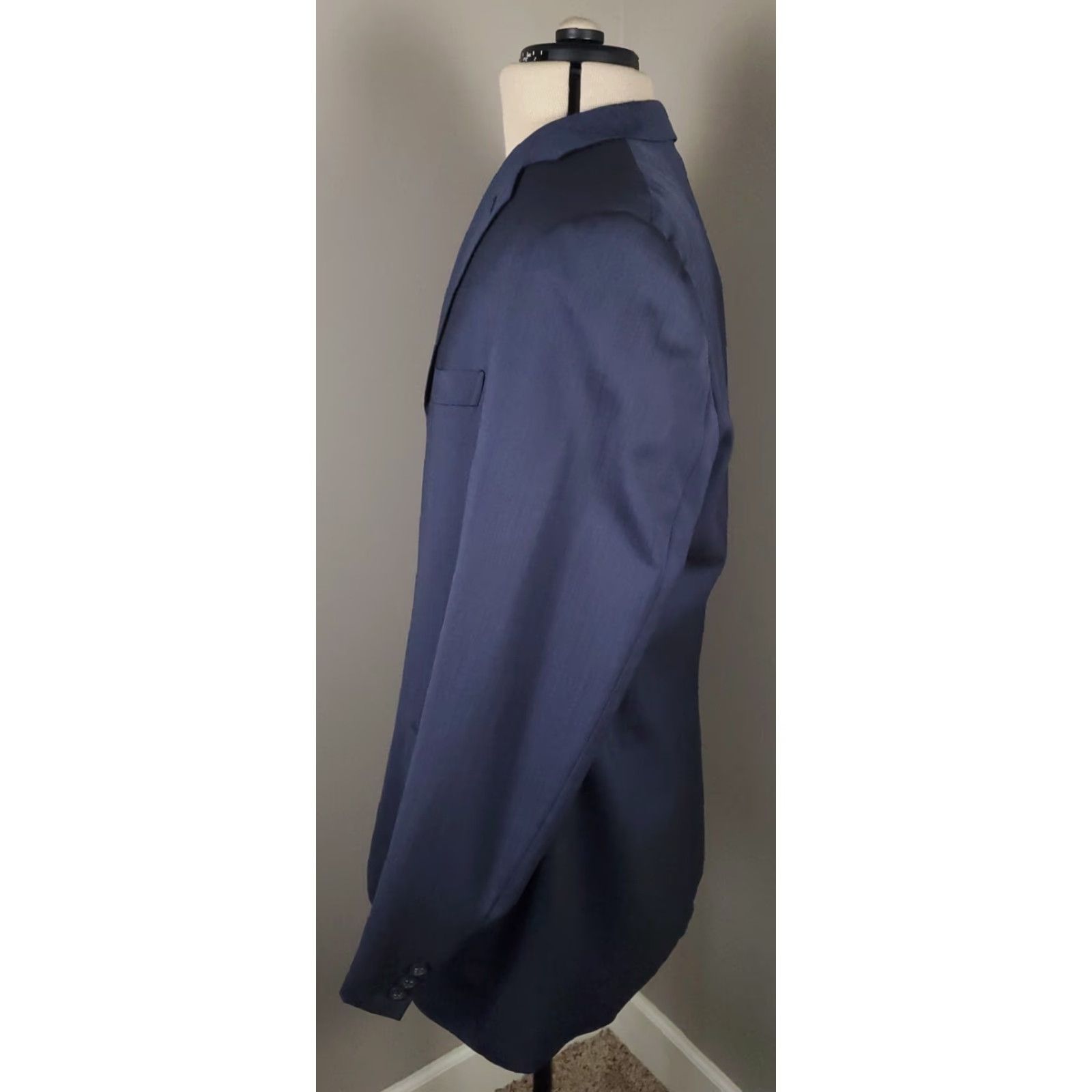 Ermenegildo Zegna Ermenegildo Zegna Blazer Mens 46R Wool Elastane Blue 3 Button Blazer Denim? Size 46R - 2 Thumbnail