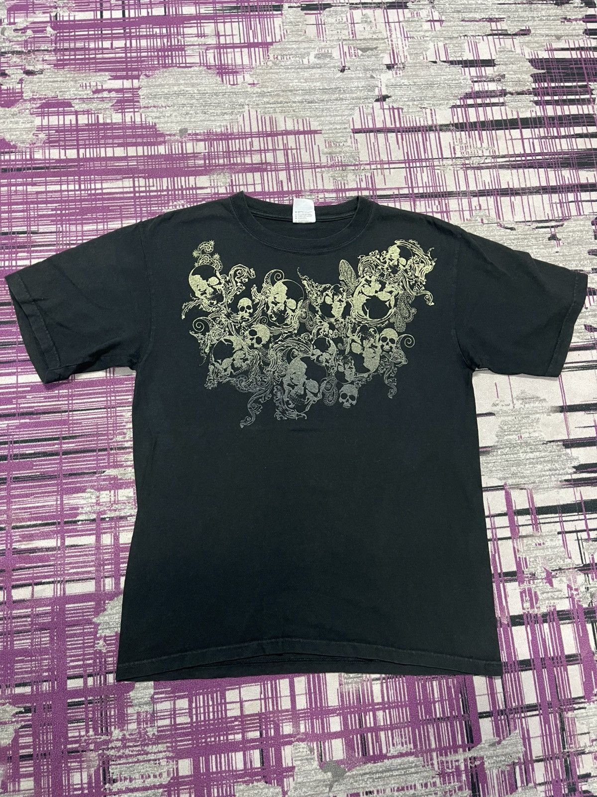 If Six Was Nine IF SIX WAS NINE TSHIRT WITH A SKULLS CROSS DESIGN RARE Size US S / EU 44-46 / 1 - 1 Thumbnail