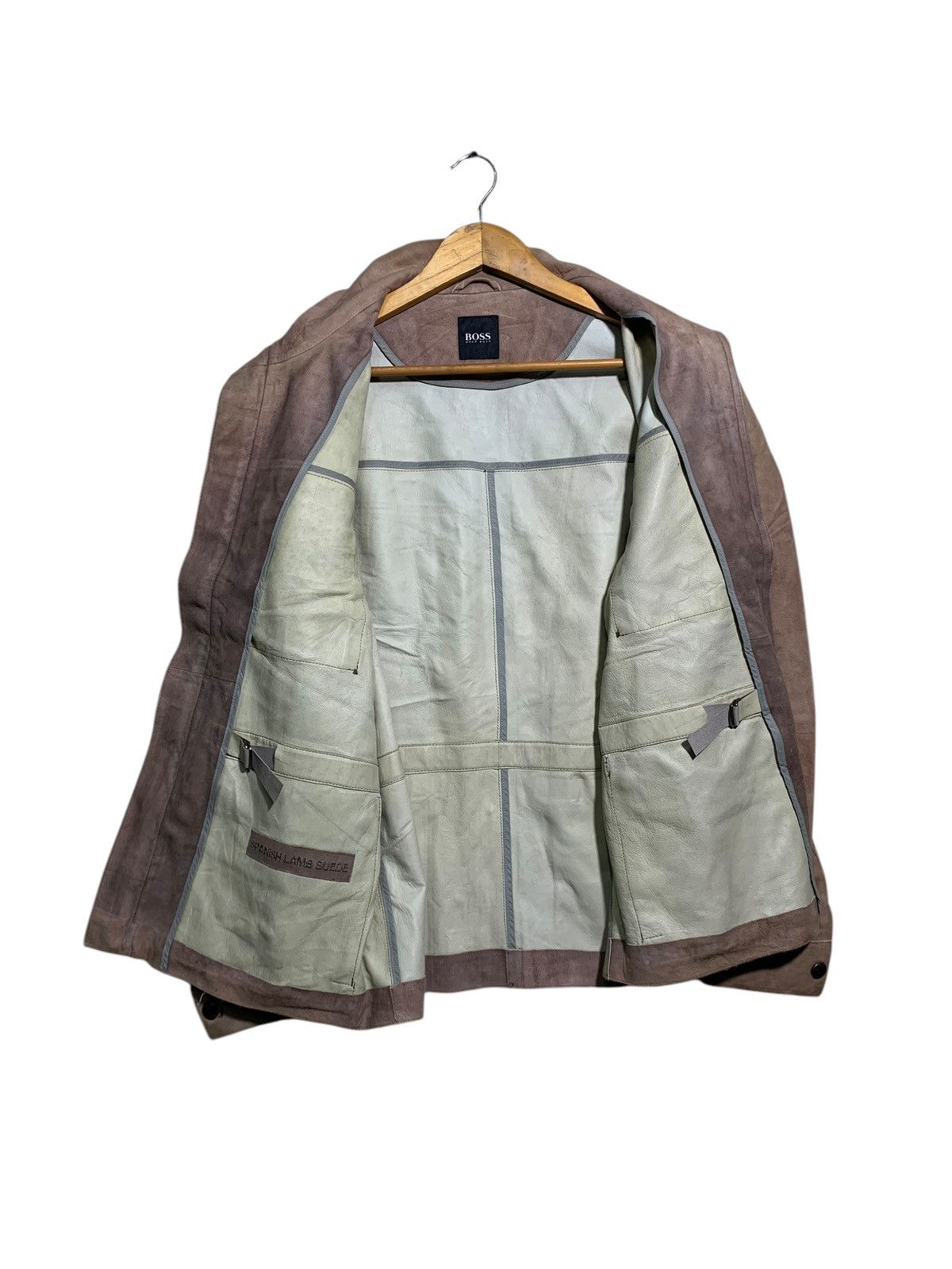 Hugo × Hugo Boss 🔥HUGO BOSS SPANISH LAMB SUEDE LEATHER JACKETS Size US L / EU 52-54 / 3 - 8 Thumbnail