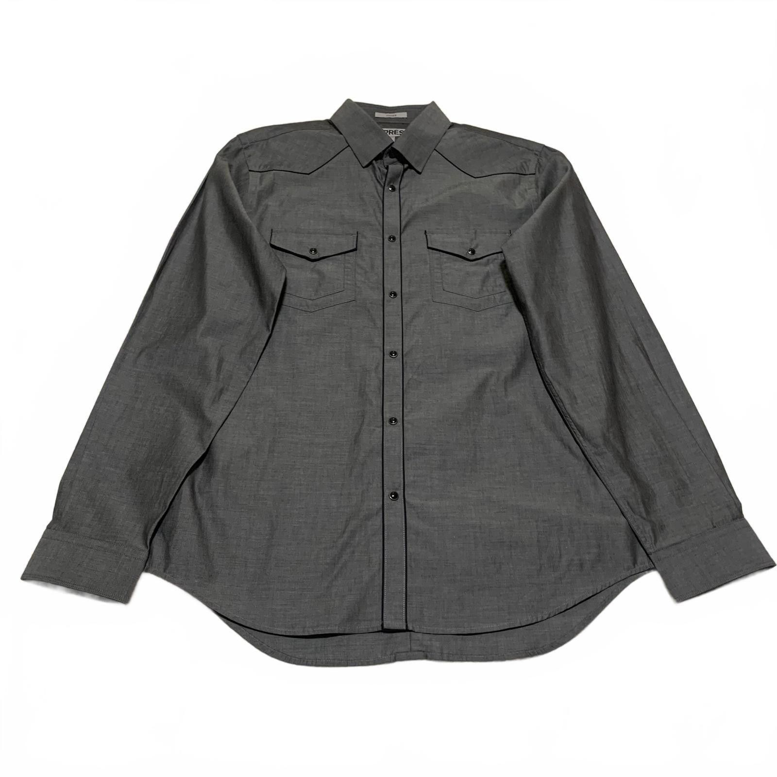 Express Mens Shirt Size M Sage Short Sleeve Button Up Collared | Grailed