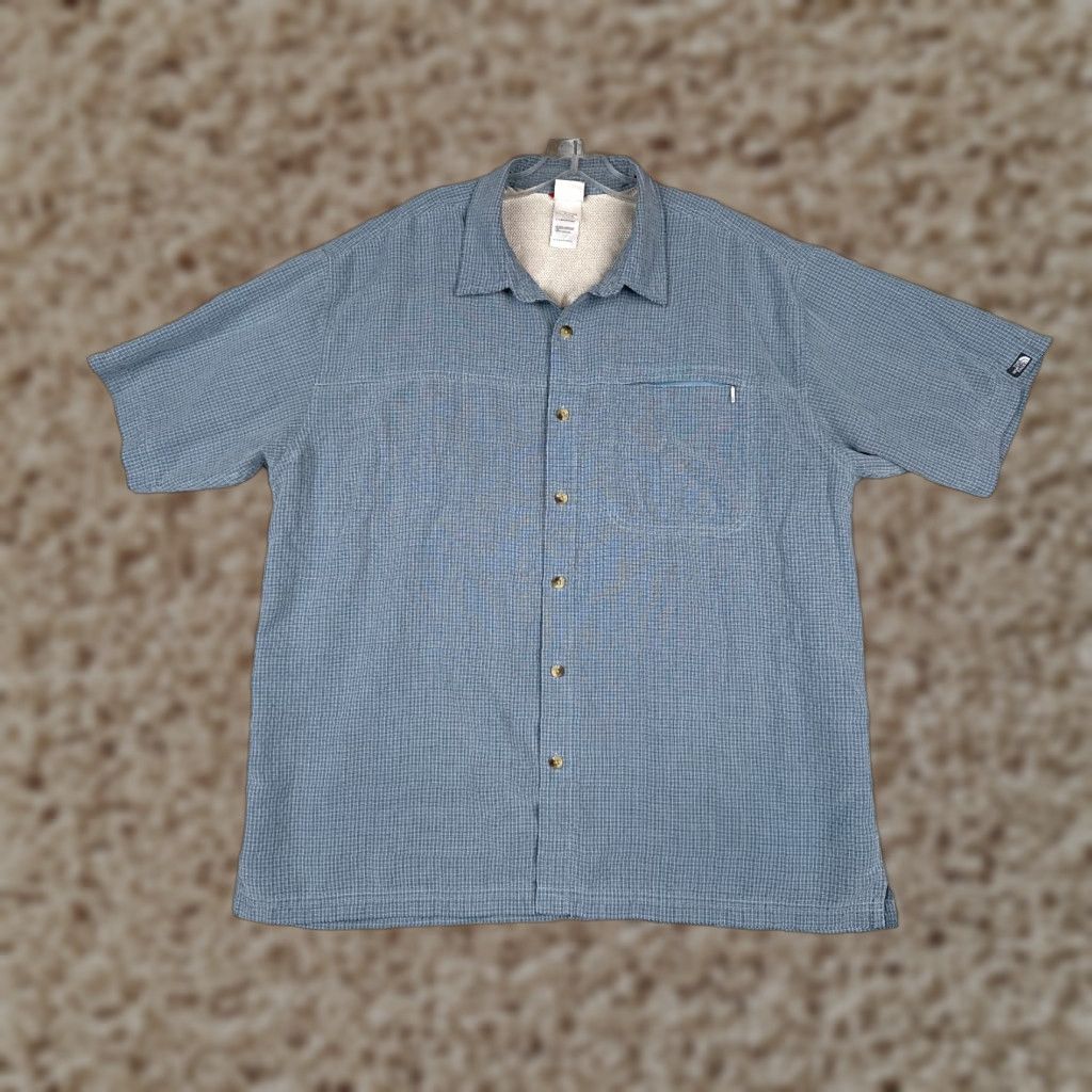 The North Face The North Face Shirt Men Extra Large Blue Plaid Button Up Modal Blend Short Slev Size US XL / EU 56 / 4 - 1 Thumbnail