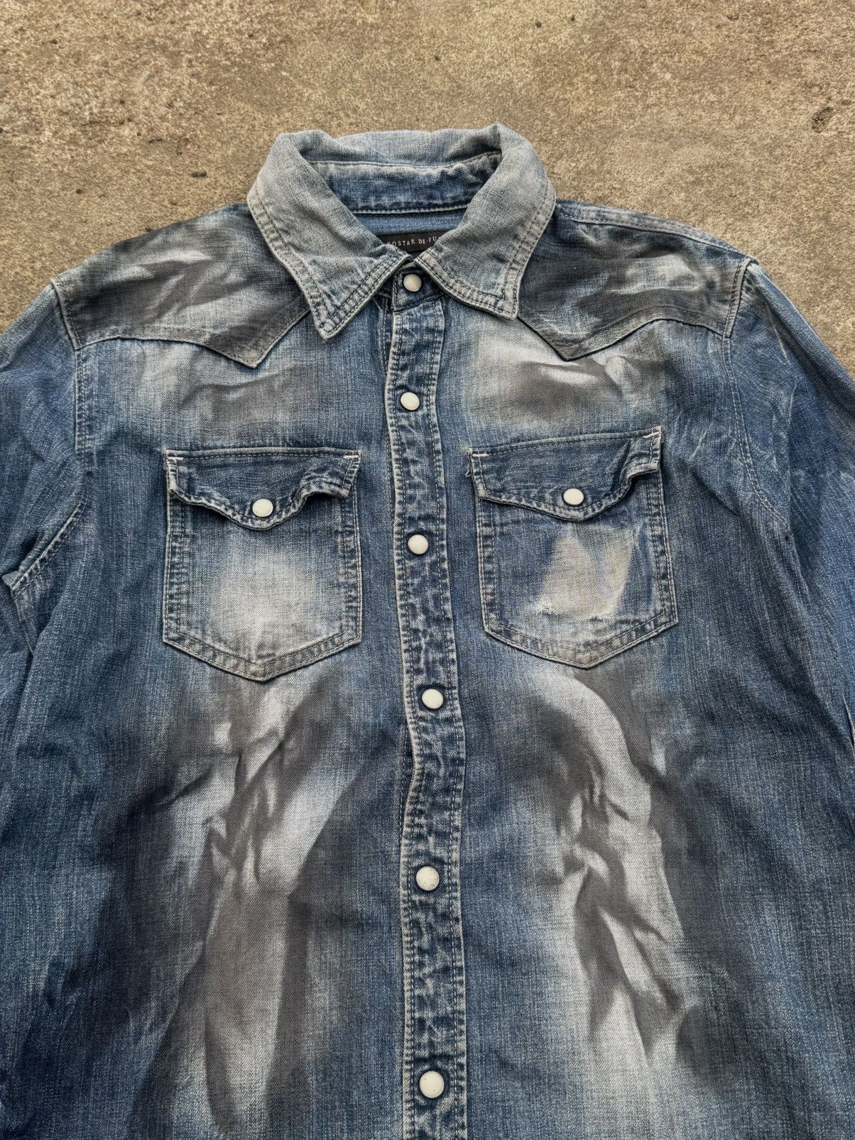 Tornado Mart FUGA Denim Distressed Button Size US M / EU 48-50 / 2 - 3 Thumbnail
