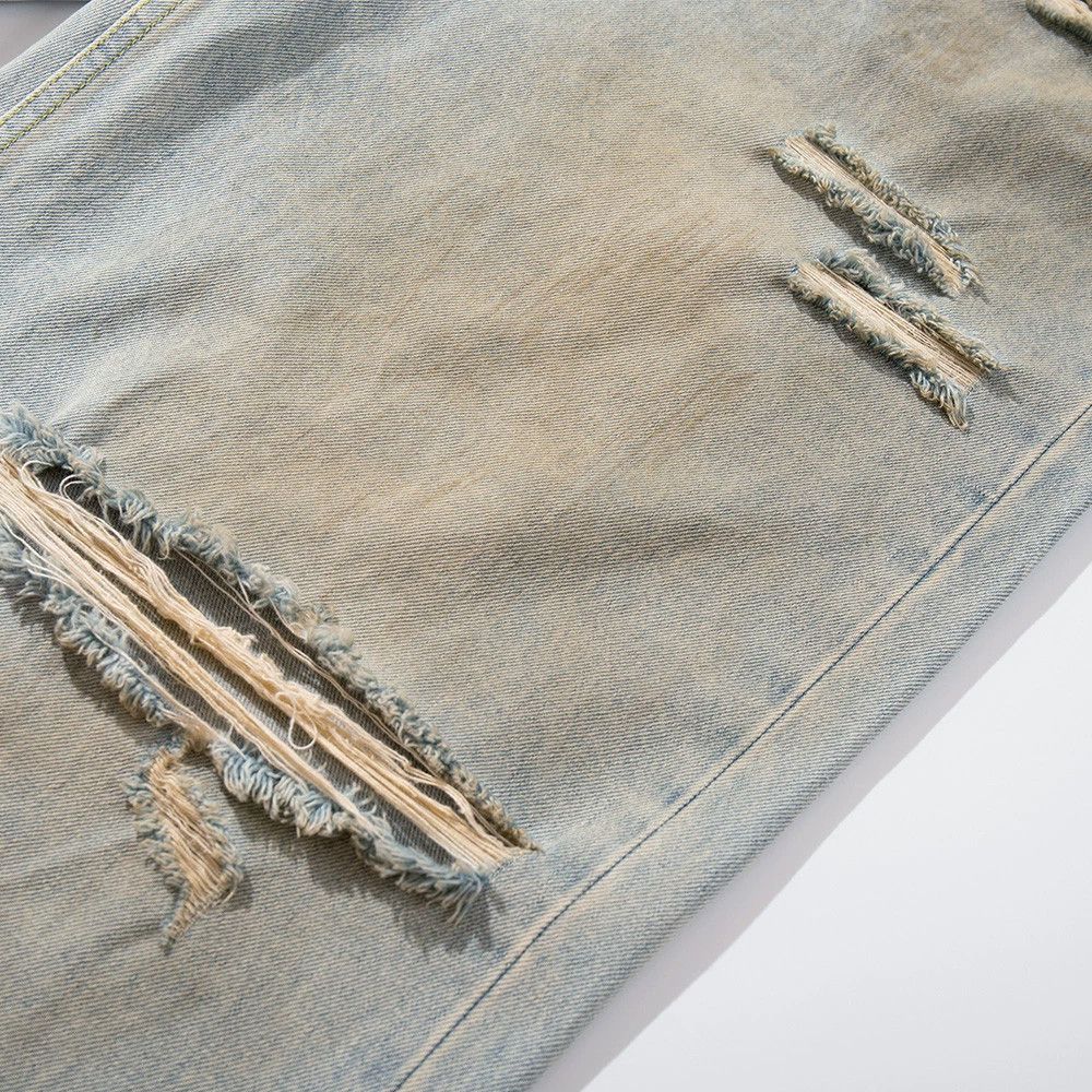 Vintage Men's dirty distressed casual washed ripped jeans Size US 32 / EU 48 - 6 Thumbnail