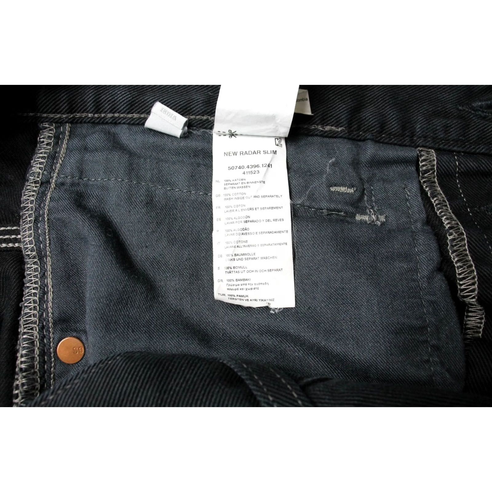 G-Star G-STAR New Radar Slim Jeans Men's W31/L32 Button Fly Dark Blue Jeans Slim Men W31 L32 Blue 90s Style Odds Mens Size US 31 - 7 Thumbnail