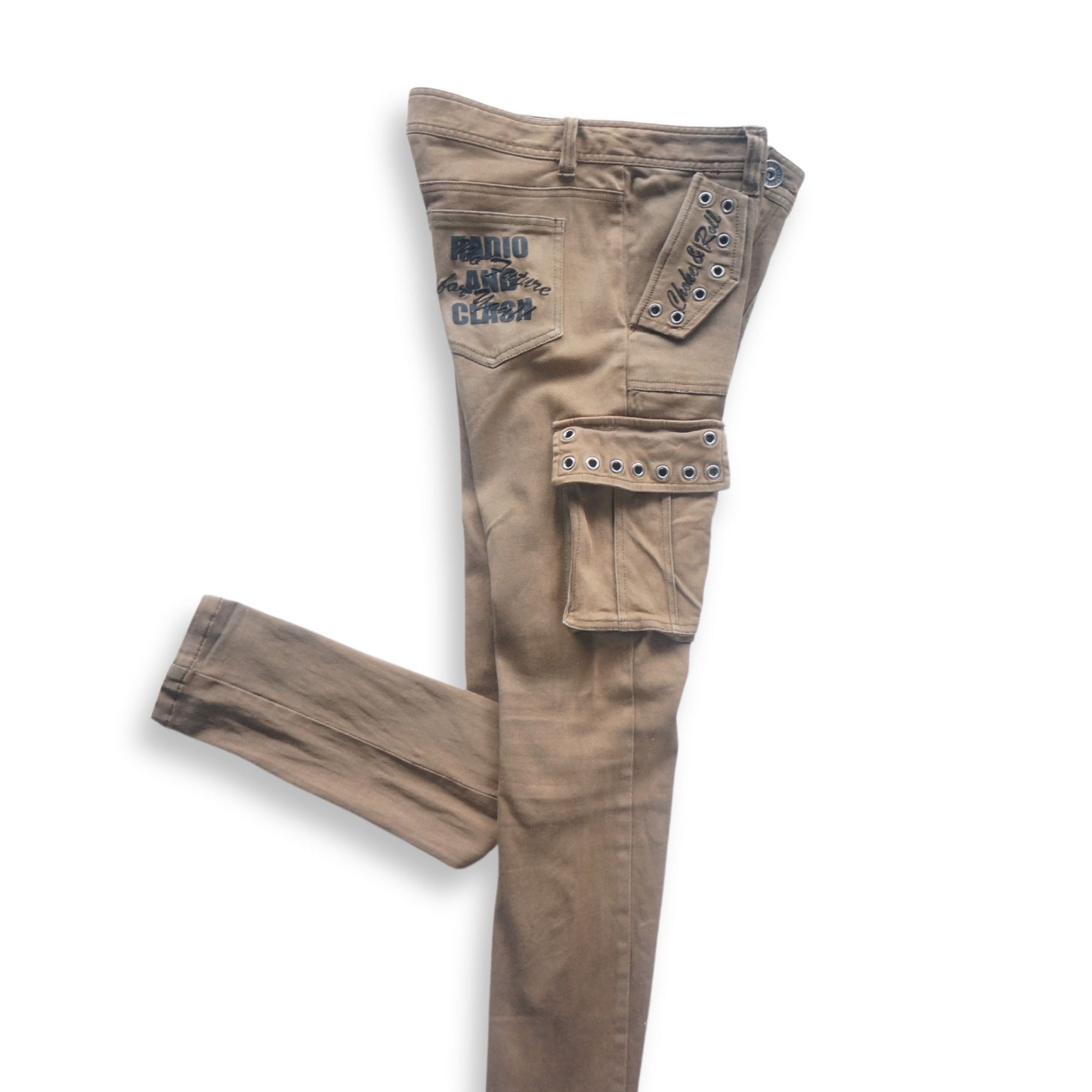 Japanese Brand Bad News by Glad News Slim Stretchable Cargo Pants Size 28" / US 6 / IT 42 - 3 Thumbnail