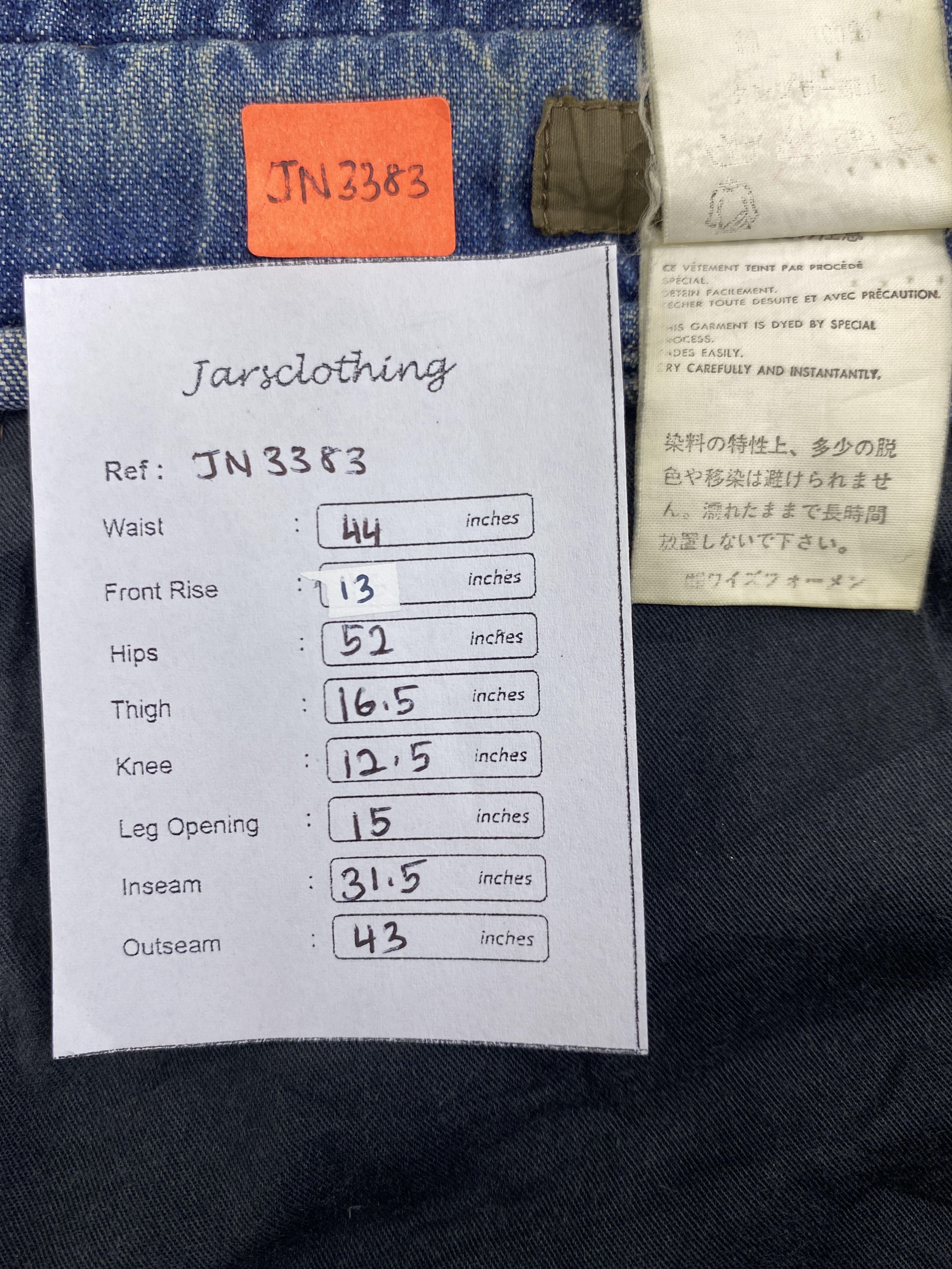 Yohji Yamamoto Vintage Y's for Men Yohji Yamamoto Jeans 44x31.5-JN3383 Size US 44 / EU 60 - 8 Thumbnail