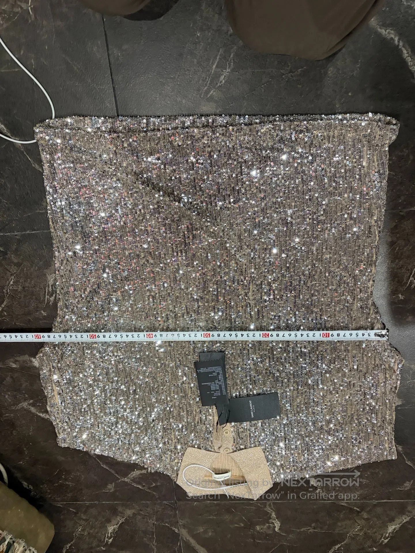 Saint Laurent Paris Saint Laurent Sequined Sleeveless Top. Size M / US 6-8 / IT 42-44 - 7 Thumbnail