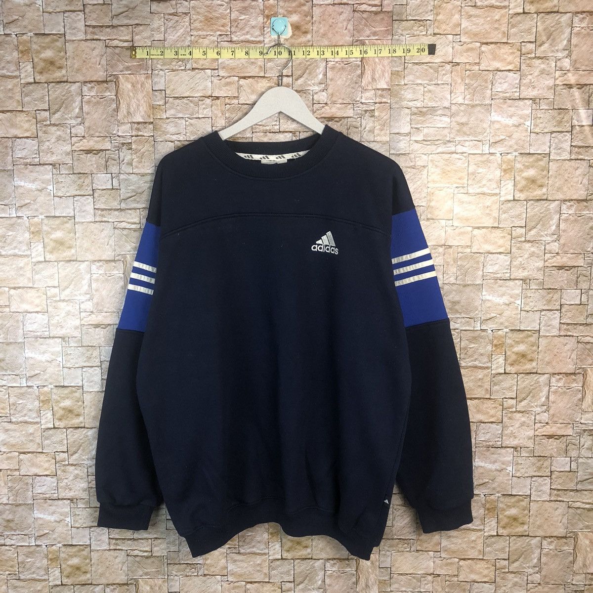 Adidas × Vintage Adidas Dark Blue Sweatshirt #A6 Size US XL / EU 56 / 4 - 1 Thumbnail