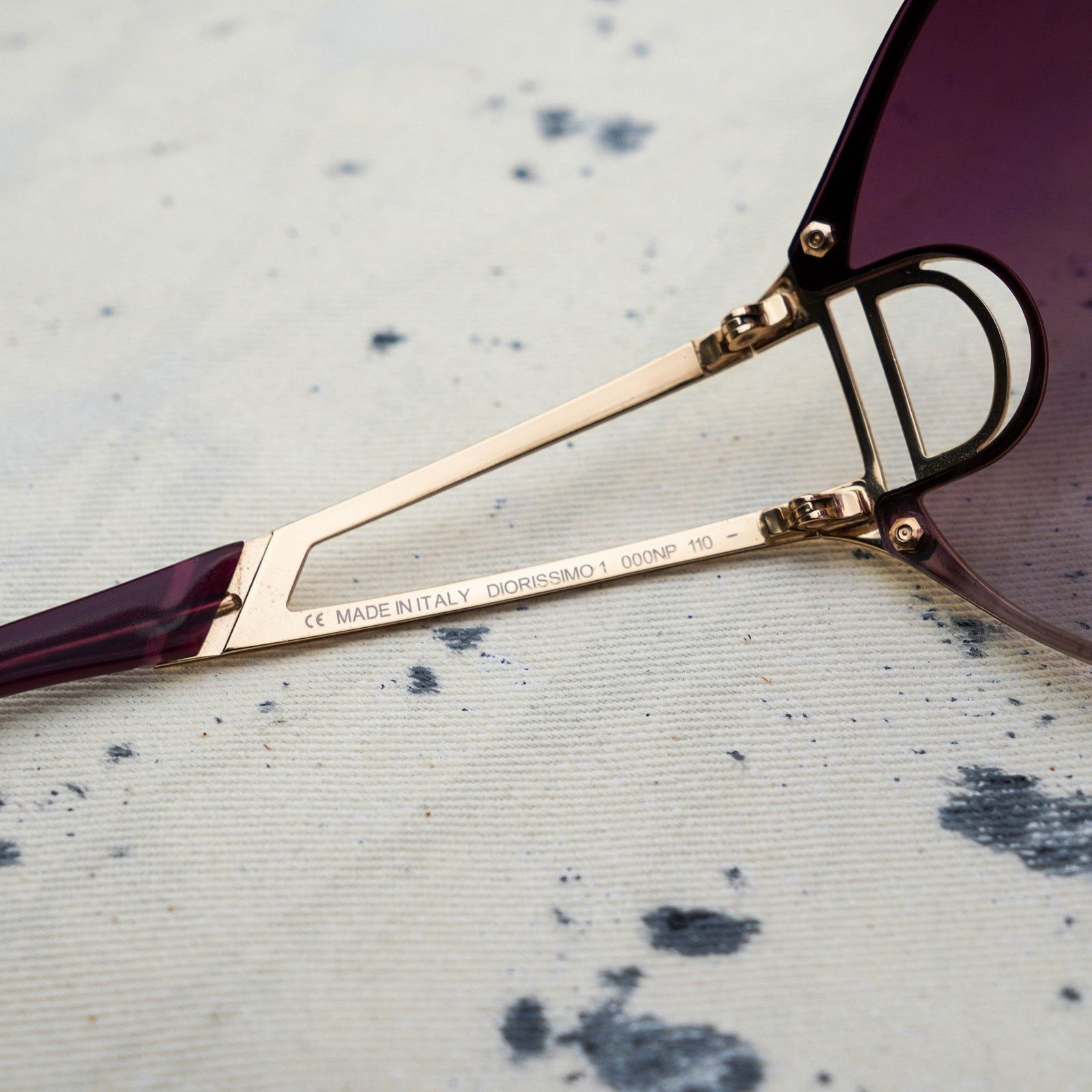 Dior Vintage dior gold logo purple gradient shield sunglasses Size ONE SIZE - 5 Thumbnail