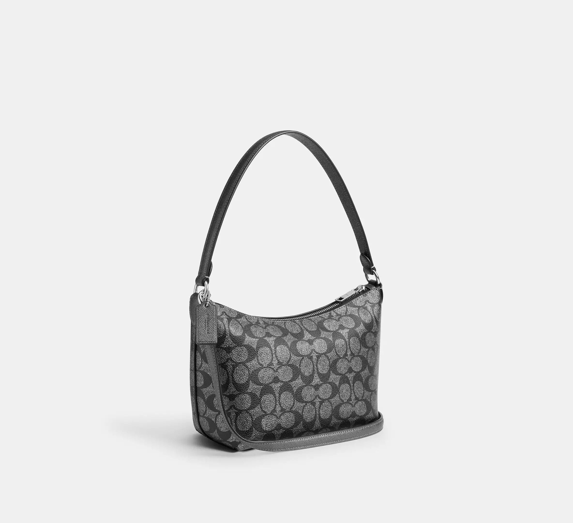 Coach Zip Top Shoulder Bag In Signature Canvas CW391 Size ONE SIZE - 6 Thumbnail