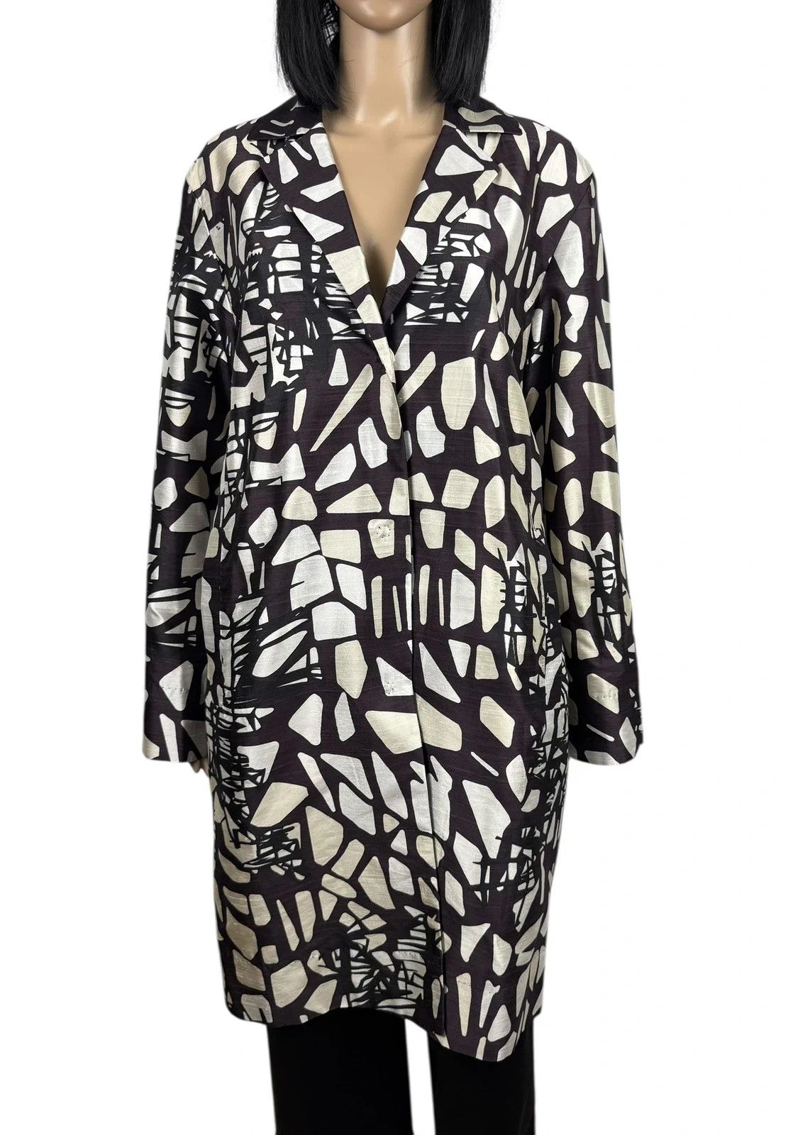 Hugo Boss Hugo Boss Silk Printed Belted Coat size UK10 IT42 Size M / US 6-8 / IT 42-44 - 8 Thumbnail