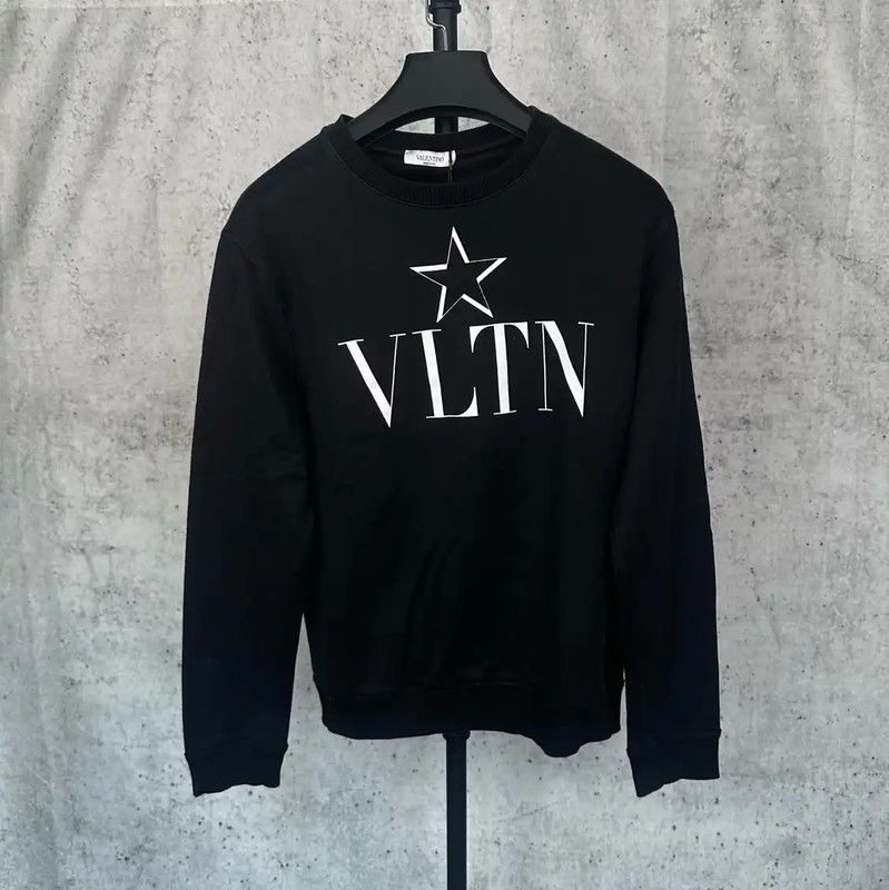 Valentino Valentino Men's Black Cotton Sweatshirt 0089 Size US S / EU 44-46 / 1 - 1 Thumbnail