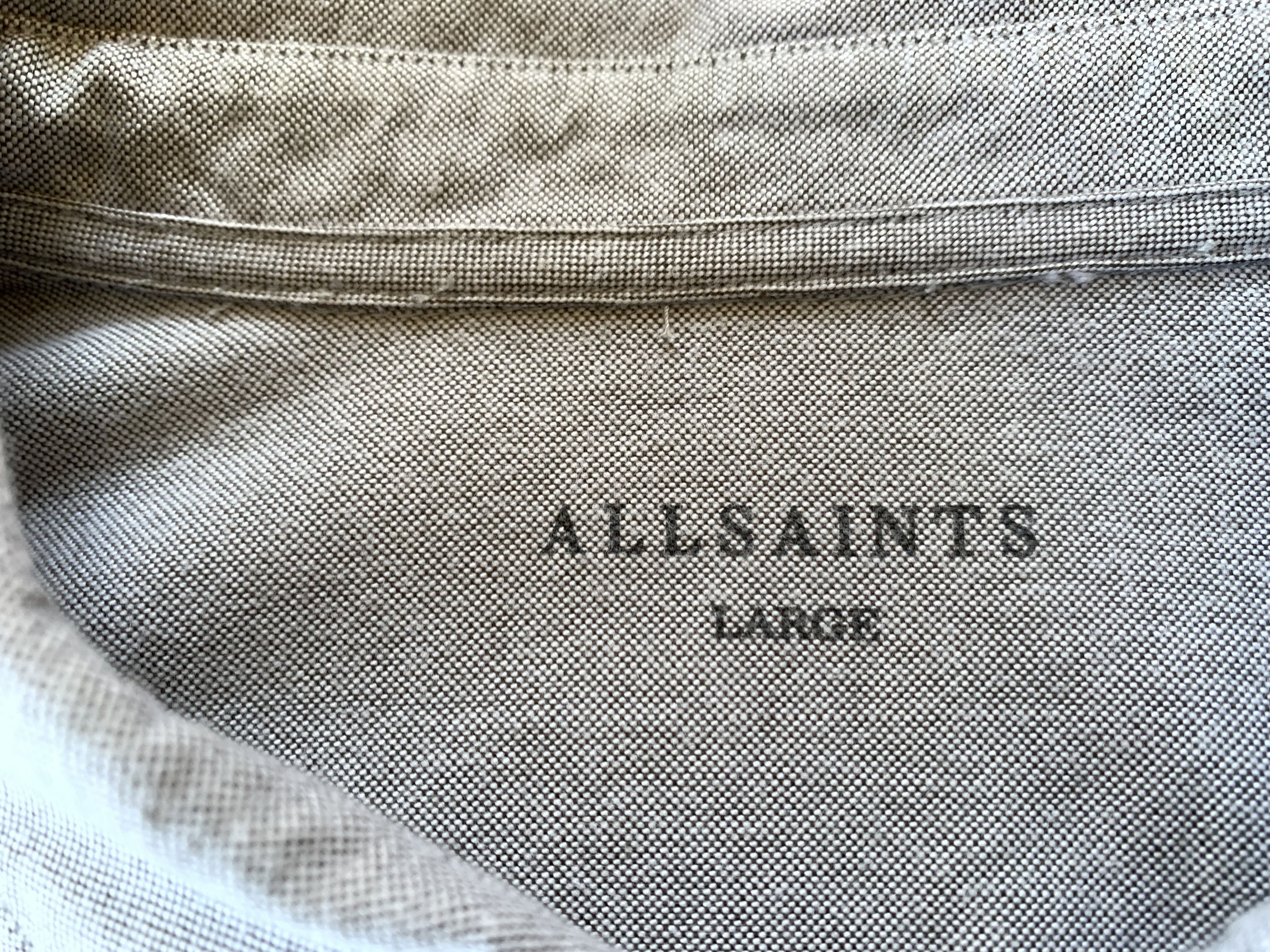 Allsaints Allsaints Cotton Grey Short Sleeve Shirt Size US L / EU 52-54 / 3 - 6 Thumbnail