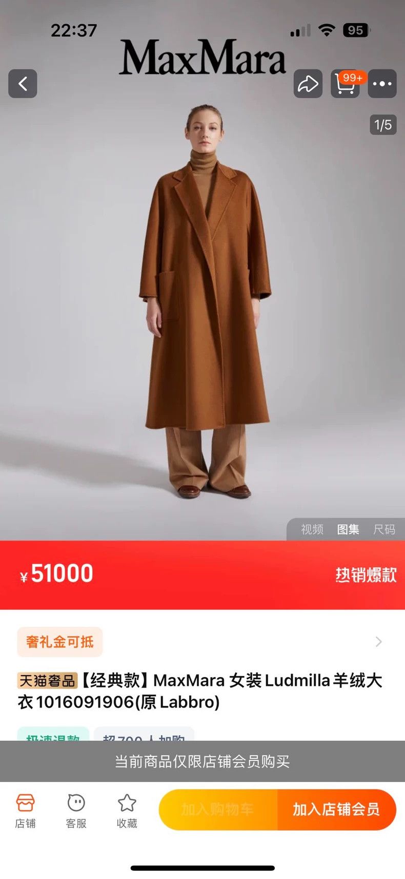 Max Mara Max Mara Classic water ripple ludmilla/labbro coat Size L / US 10 / IT 46 - 1 Thumbnail
